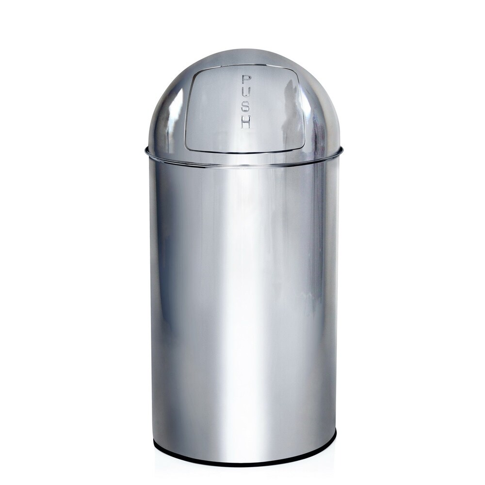 hjh OFFICE Mülleimer PUSH 50L Stahlblech | 04251084668914
