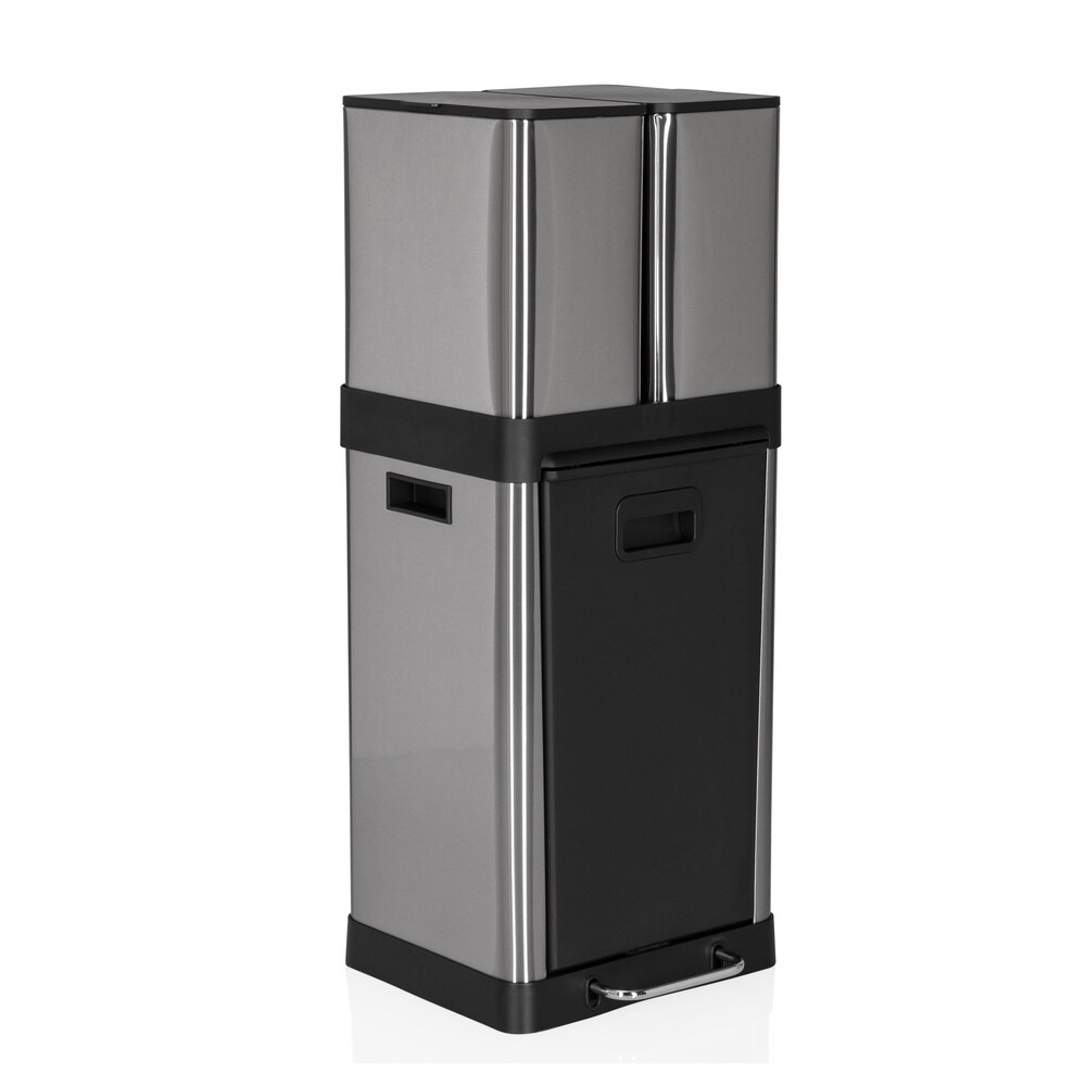 hjh OFFICE M&uuml;lleimer CLEAN 3 Edelstahl - Bild 1