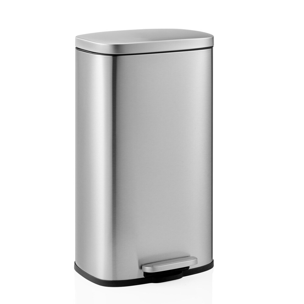hjh OFFICE Mülleimer Clean 15 Edelstahl, Kunststoff | 04064323108702