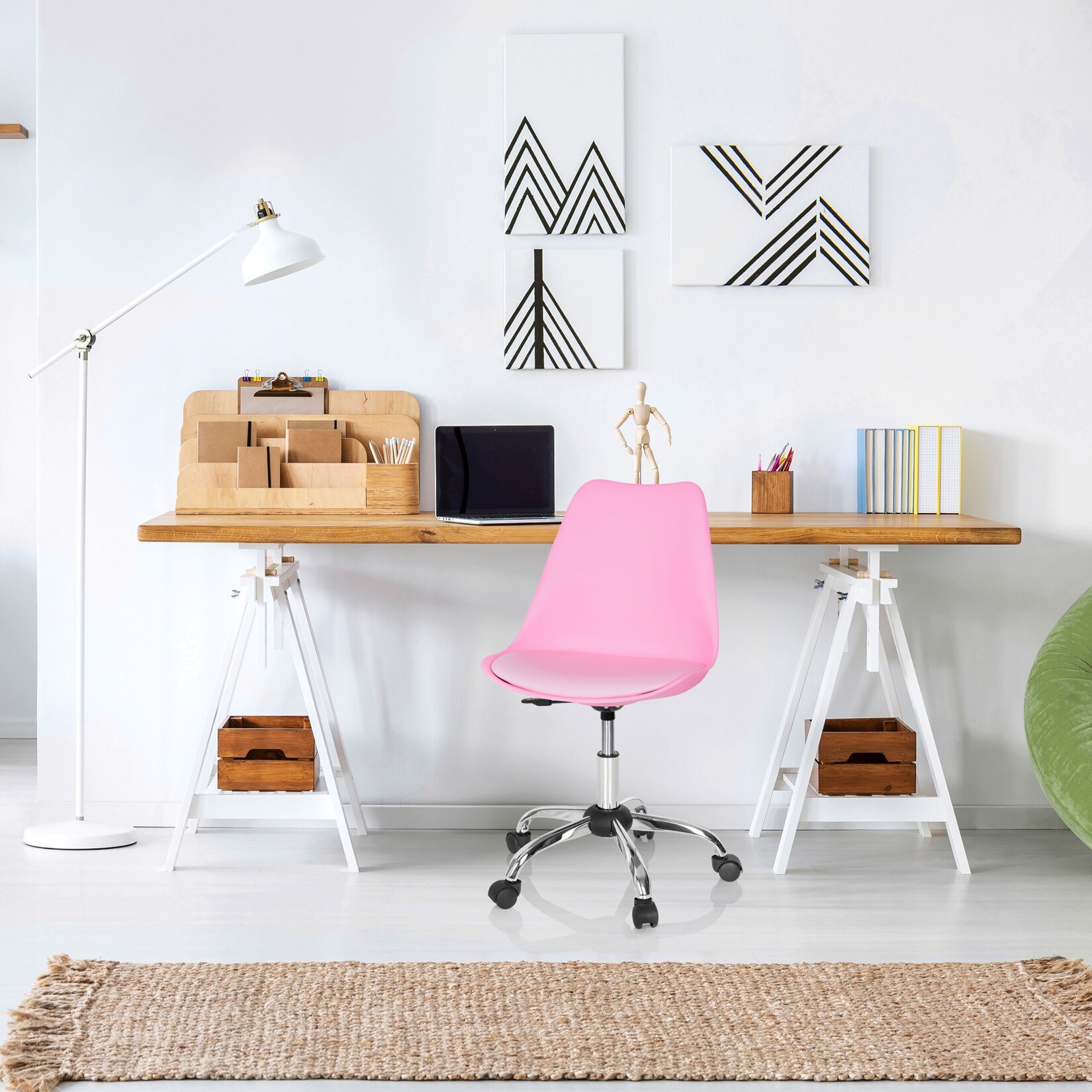 hjh OFFICE Home Office Bürostuhl FANCY PRO Kunstleder ohne Armlehnen