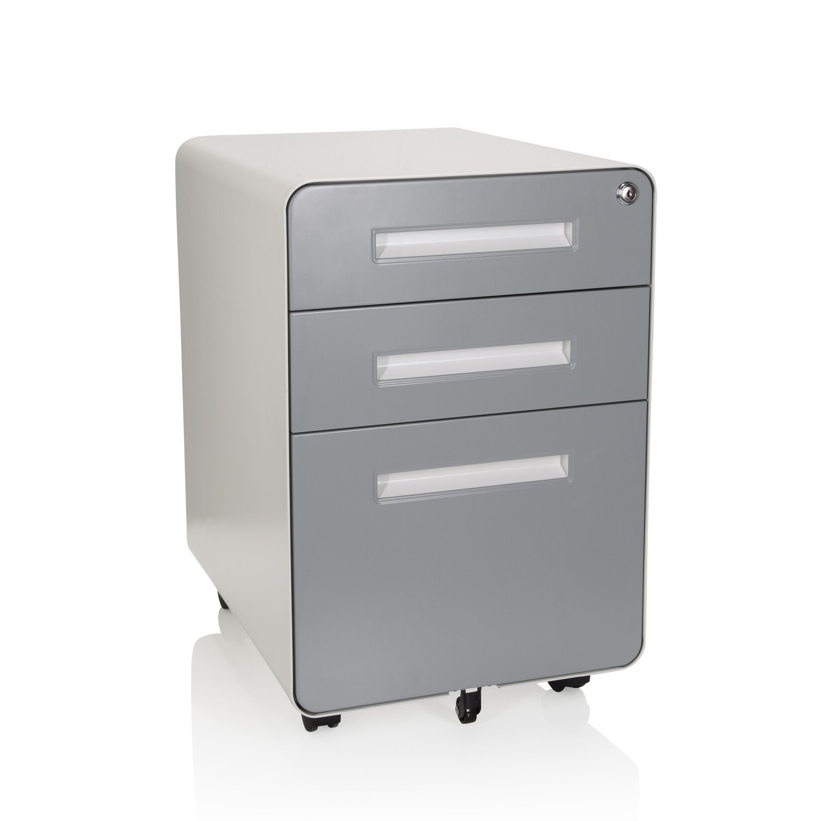 hjh OFFICE Rollcontainer COLOR PLUS I Stahl
