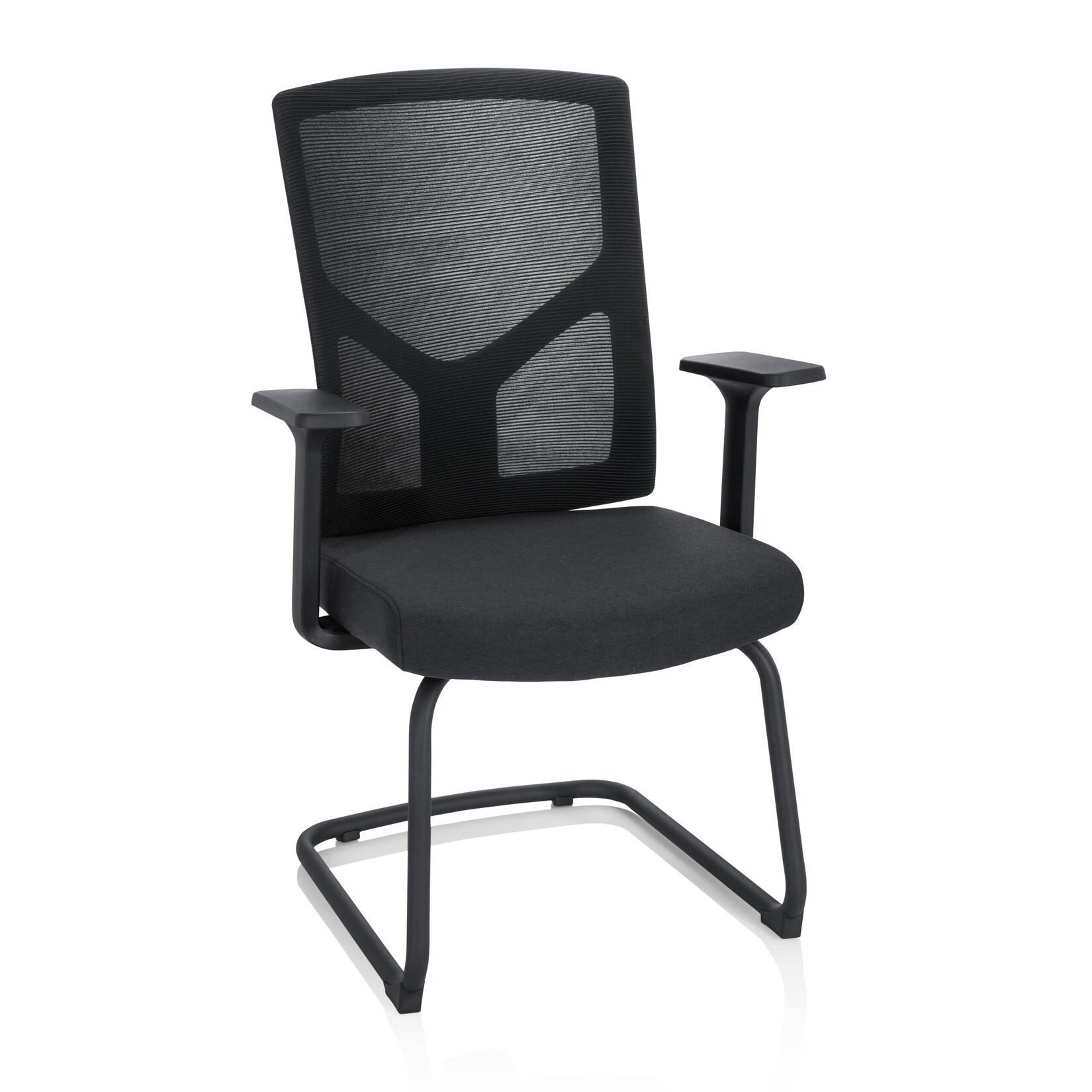 hjh OFFICE Freischwinger BRETON V B Stoff/Netzstoff mit Armlehnen | 04064323014690