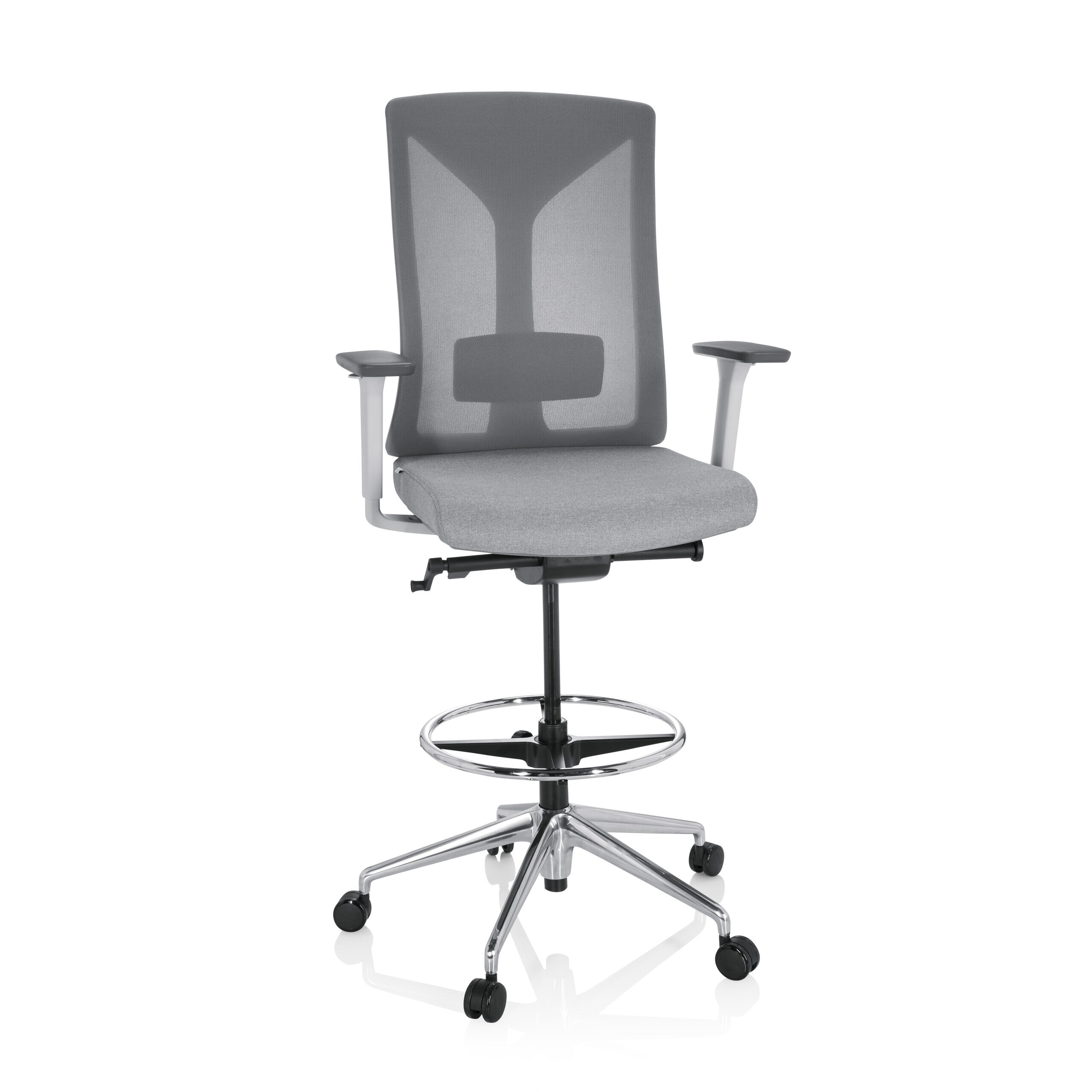 hjh OFFICE Counterstuhl HALIFAX WORK Stoff / Netzstoff mit Armlehnen (h&ouml;henverstellbar) - Bild 1