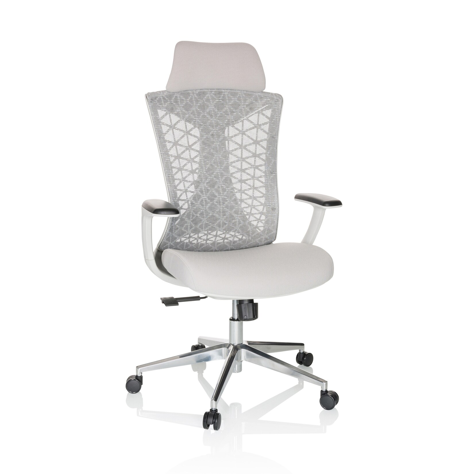 hjh OFFICE Profi Bürostuhl FALEO W Stoff/Netzstoff mit Armlehnen | 04064323028369