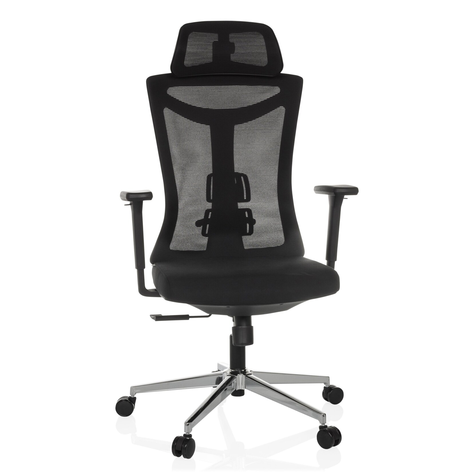 hjh OFFICE Profi Bürostuhl KAMIAK Stoff / Netzstoff mit Armlehnen