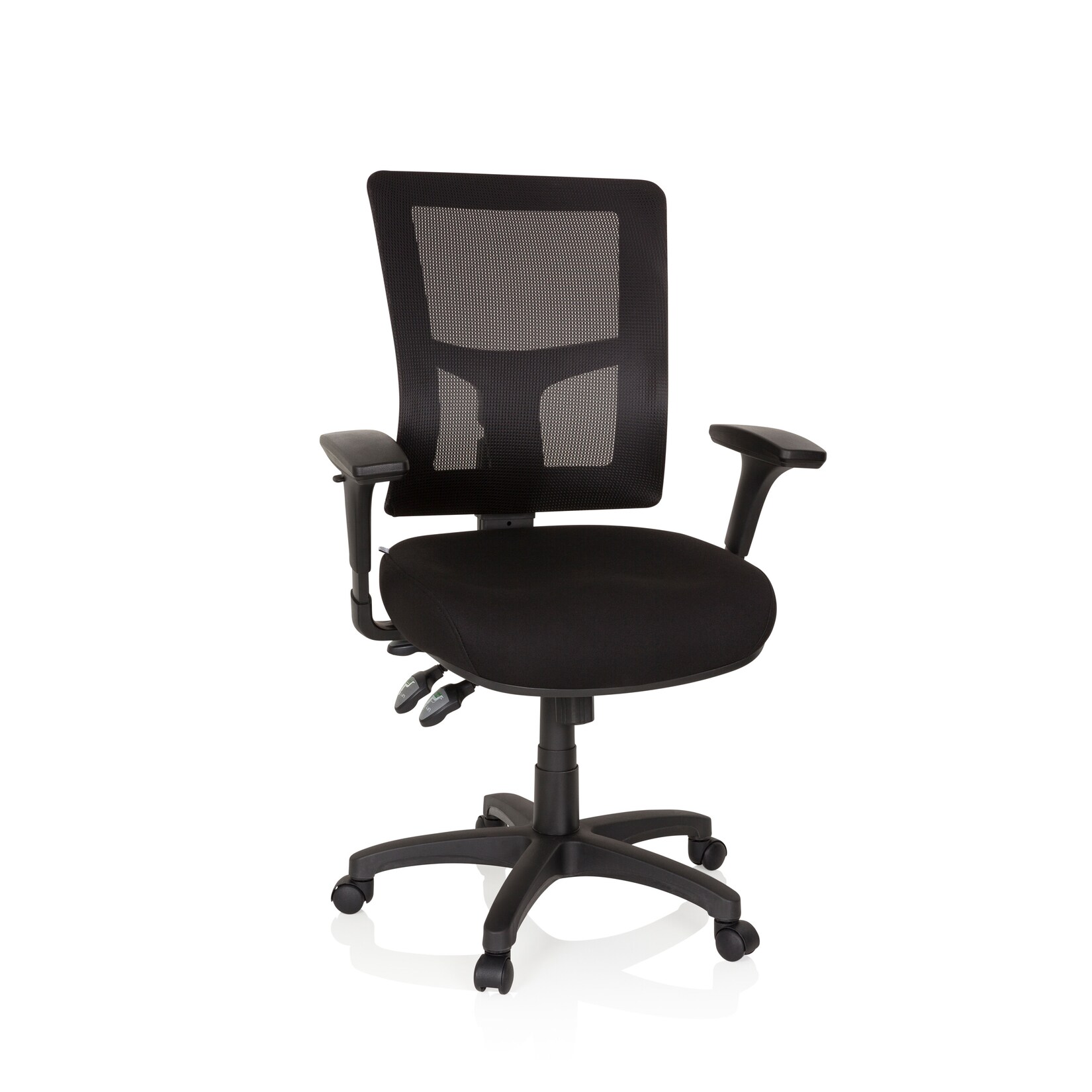 hjh OFFICE Profi Chefsessel IMPACT PRO Stoff / Netzstoff mit Armlehnen (höhenverstellbar)