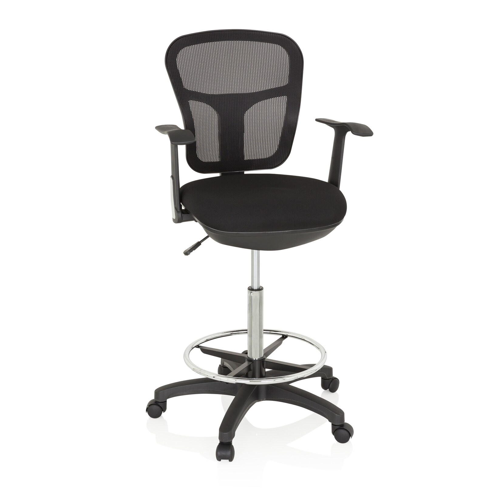 hjh OFFICE Counterstuhl TOP WORK 108 Stoff / Netzstoff mit Armlehnen