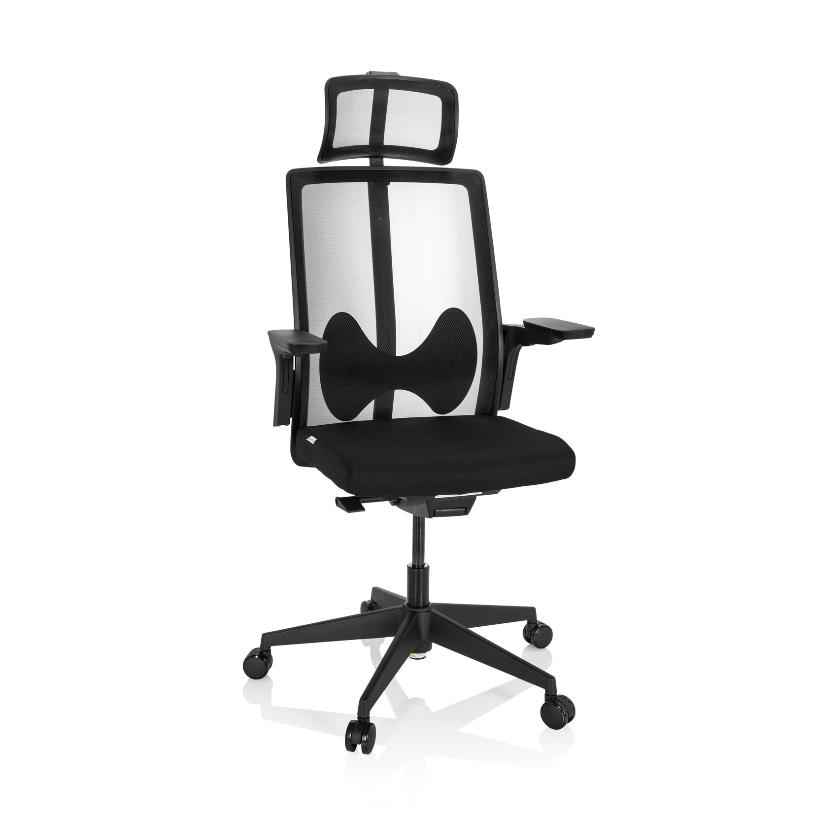 hjh OFFICE Profi Bürostuhl ARCEO B Stoff / Netzstoff mit Armlehnen (höhenverstellbar) | 04064323014928