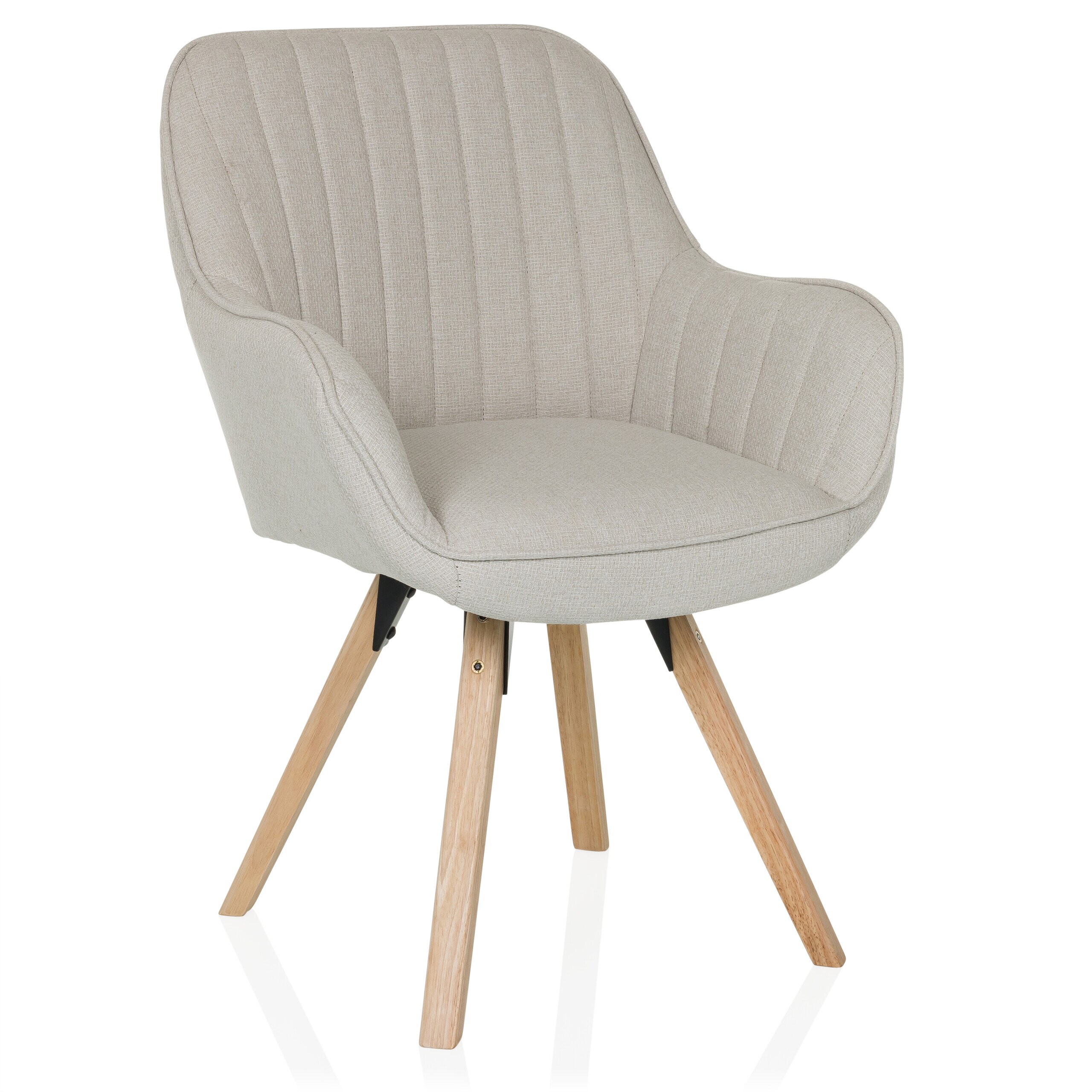 hjh LIVING Polsterstuhl SCANDI SOFT Stoff mit Armlehnen - Bild 1