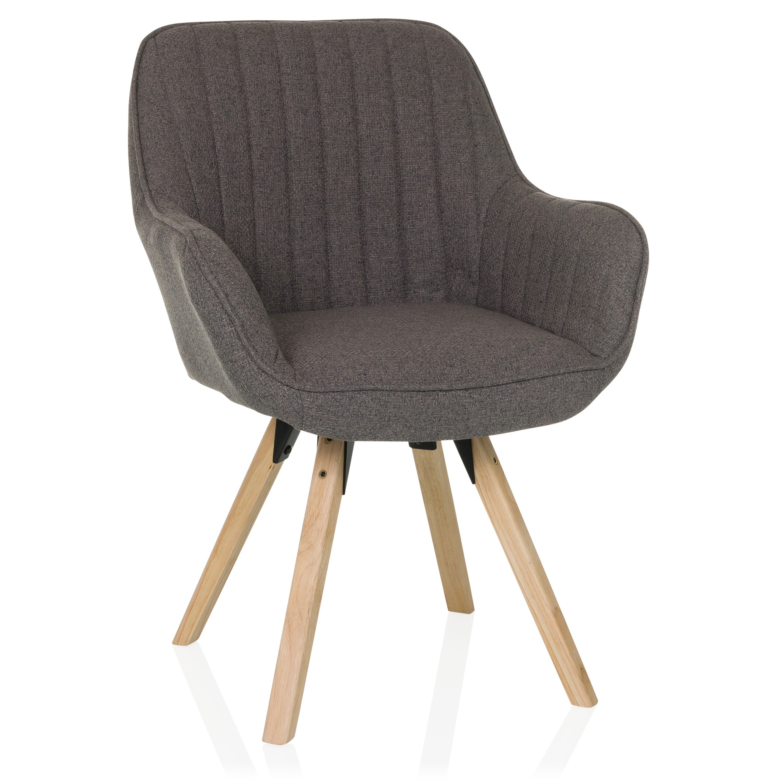 hjh LIVING Polsterstuhl SCANDI SOFT Stoff mit Armlehnen - Bild 1