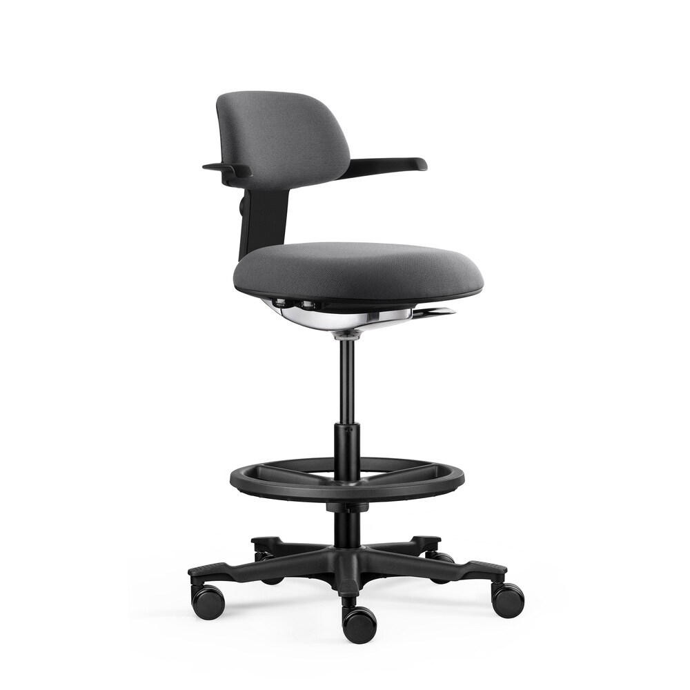 hjh OFFICE Arbeitsstuhl TOP WORK 40 Stoff mit Armlehnen