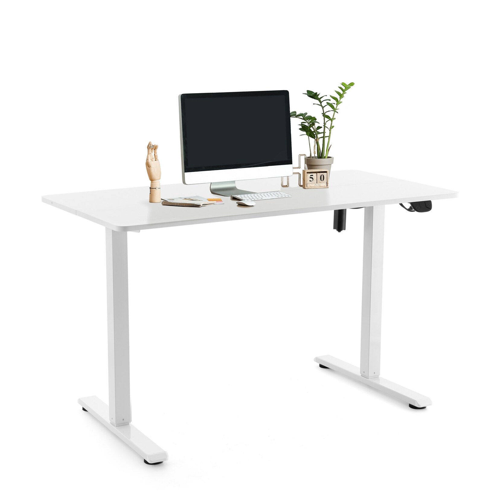 hjh OFFICE Elektrisch höhenverstellbarer Schreibtisch Worktime MDF Platte, Gestell aus Stahl