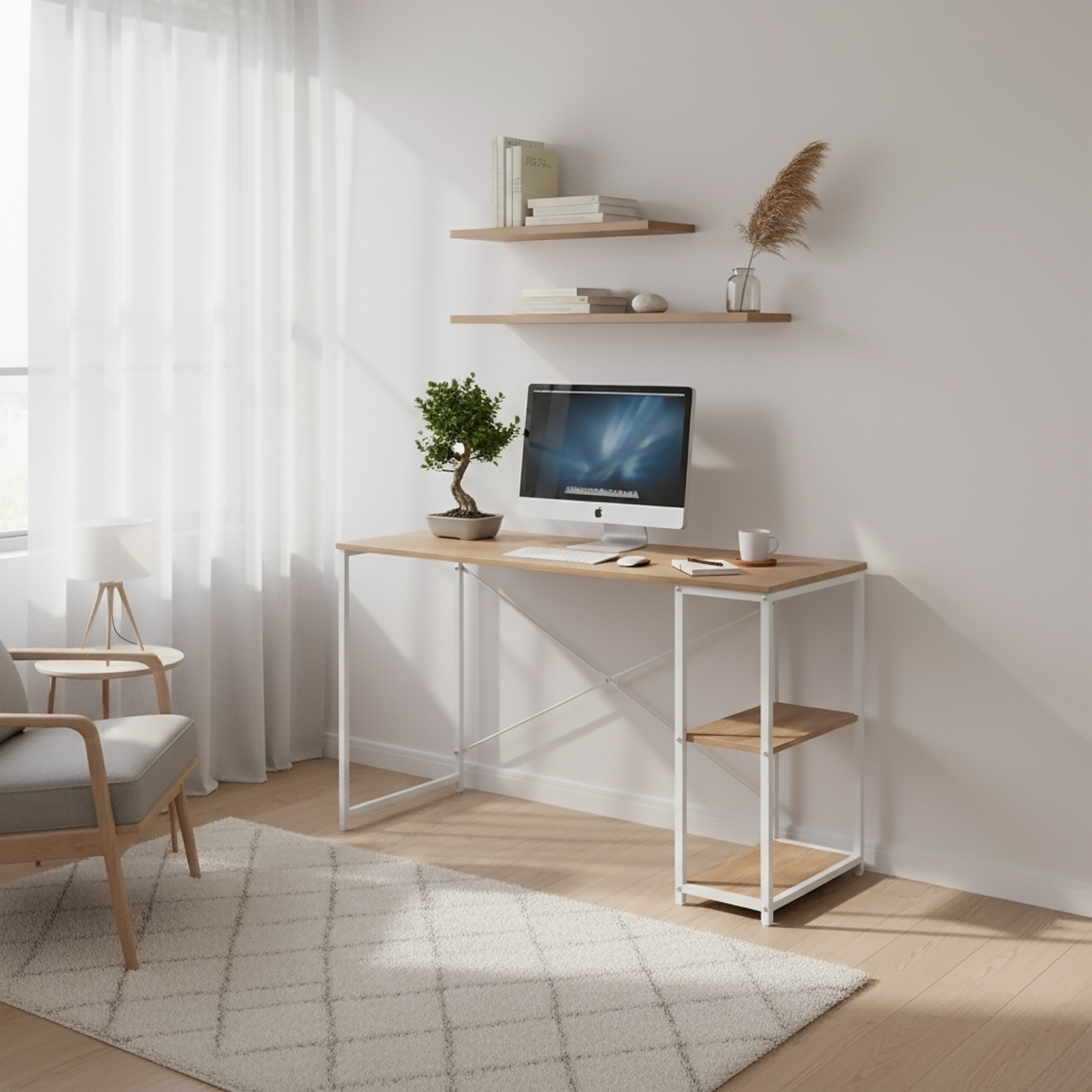 hjh LIVING Schreibtisch Easy Up2 Melaminharzbeschichtete Spanplatte, Gestell pulverbeschichteter Stahl - Bild 1