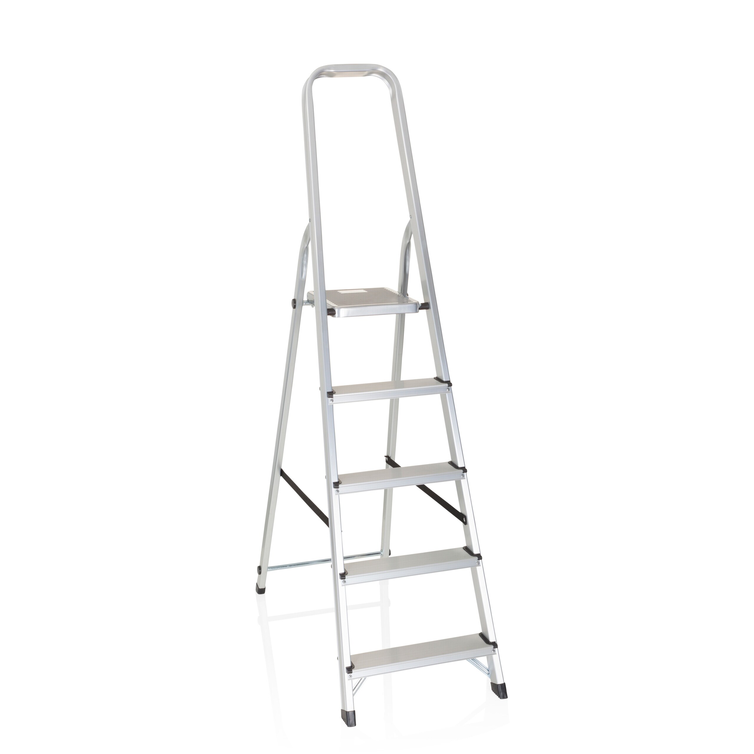 hjh OFFICE Klappleiter SOLID III Aluminium - Bild 1