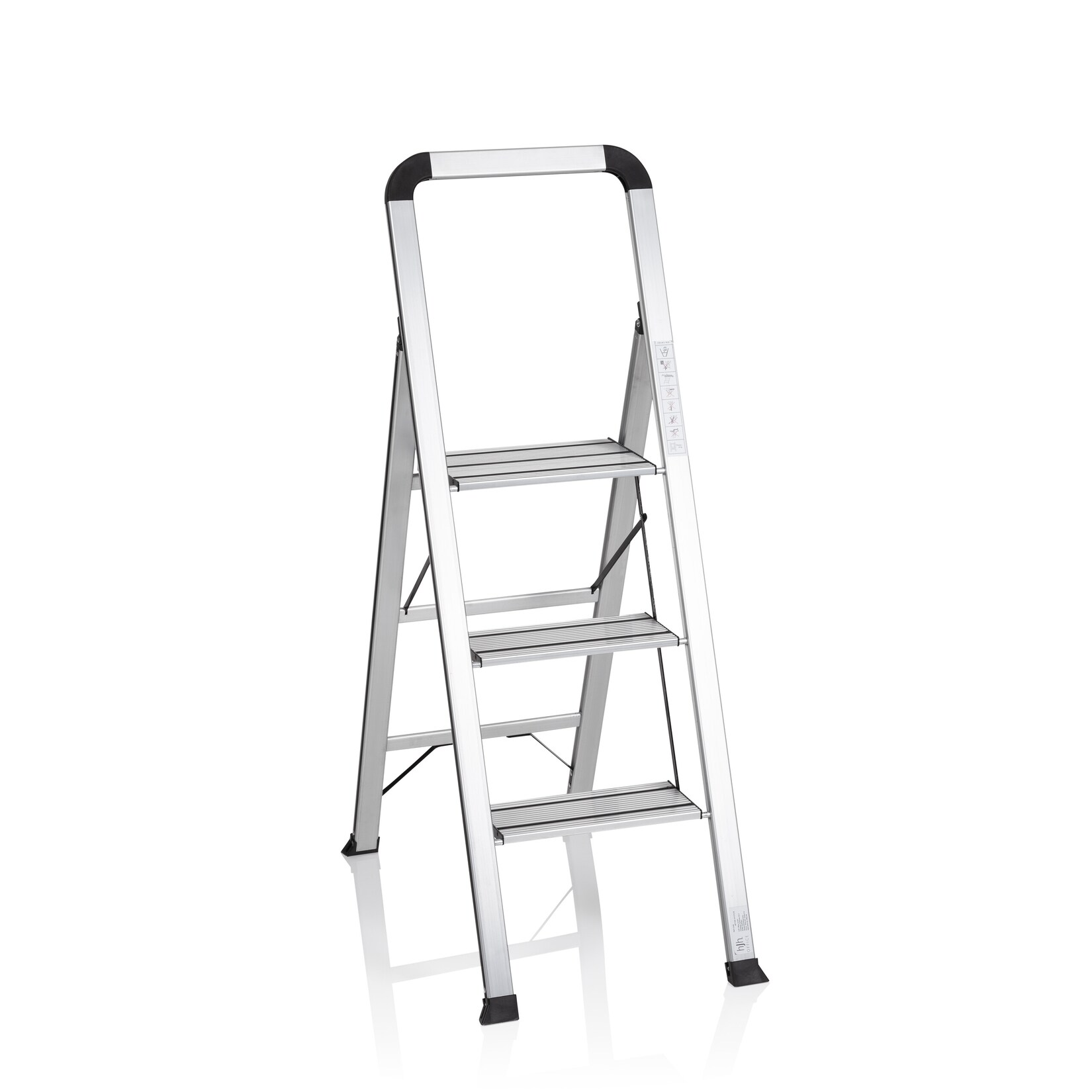 hjh OFFICE Klappleiter SOLID V Aluminium | 04251084680039