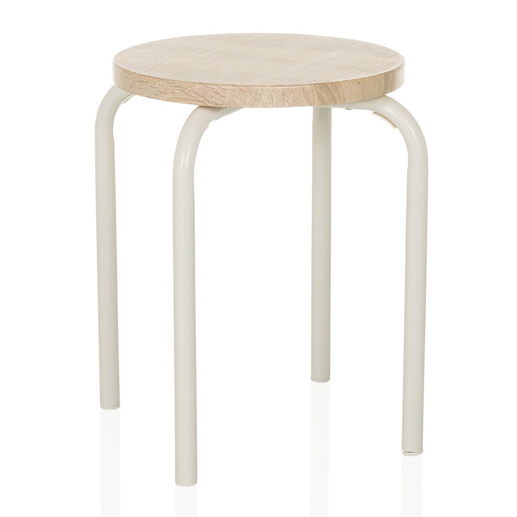 hjh LIVING Sitzhocker ALRANDA Mitteldichte Holzfaserplatte, Metall ohne Armlehnen | 04064323037804