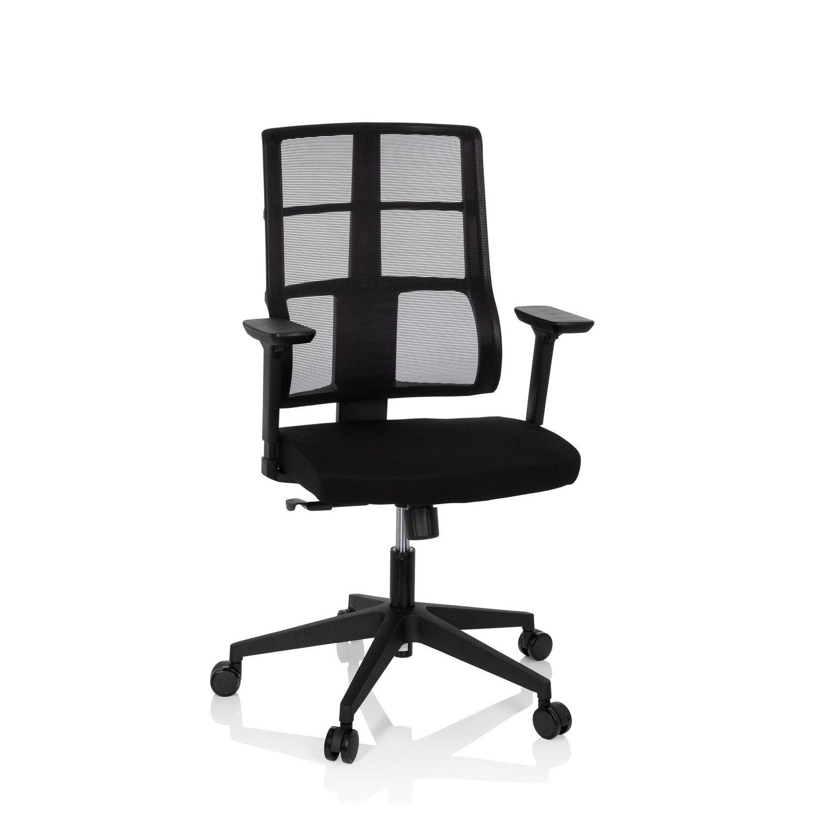 hjh OFFICE Profi Bürostuhl SPINIO Stoff/Netzstoff mit Armlehnen (höhenverstellbar) | 04251084676698