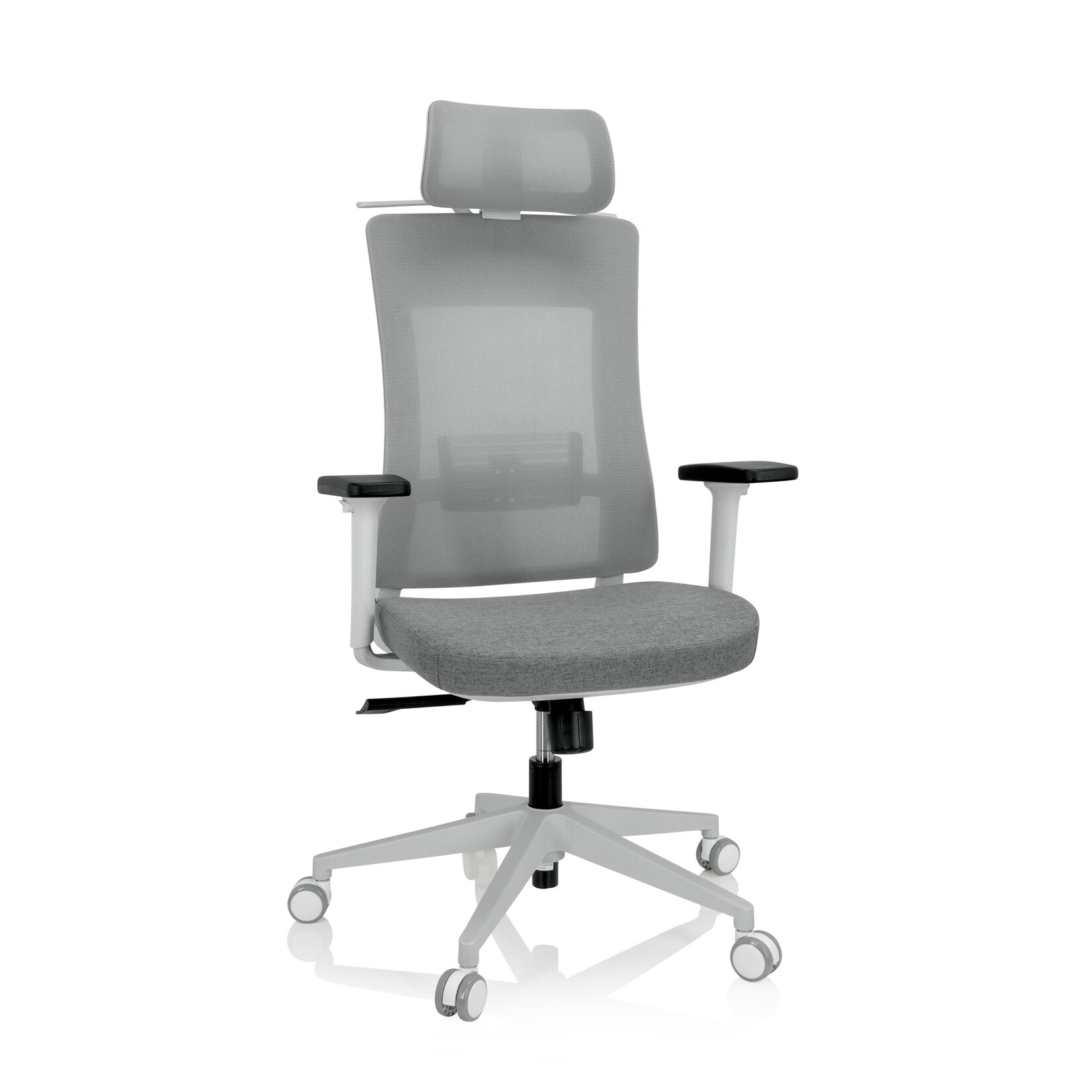 hjh OFFICE Profi Bürostuhl COMFIO WMH Stoff/Netzstoff mit Armlehnen (höhenverstellbar) | 04064323023326