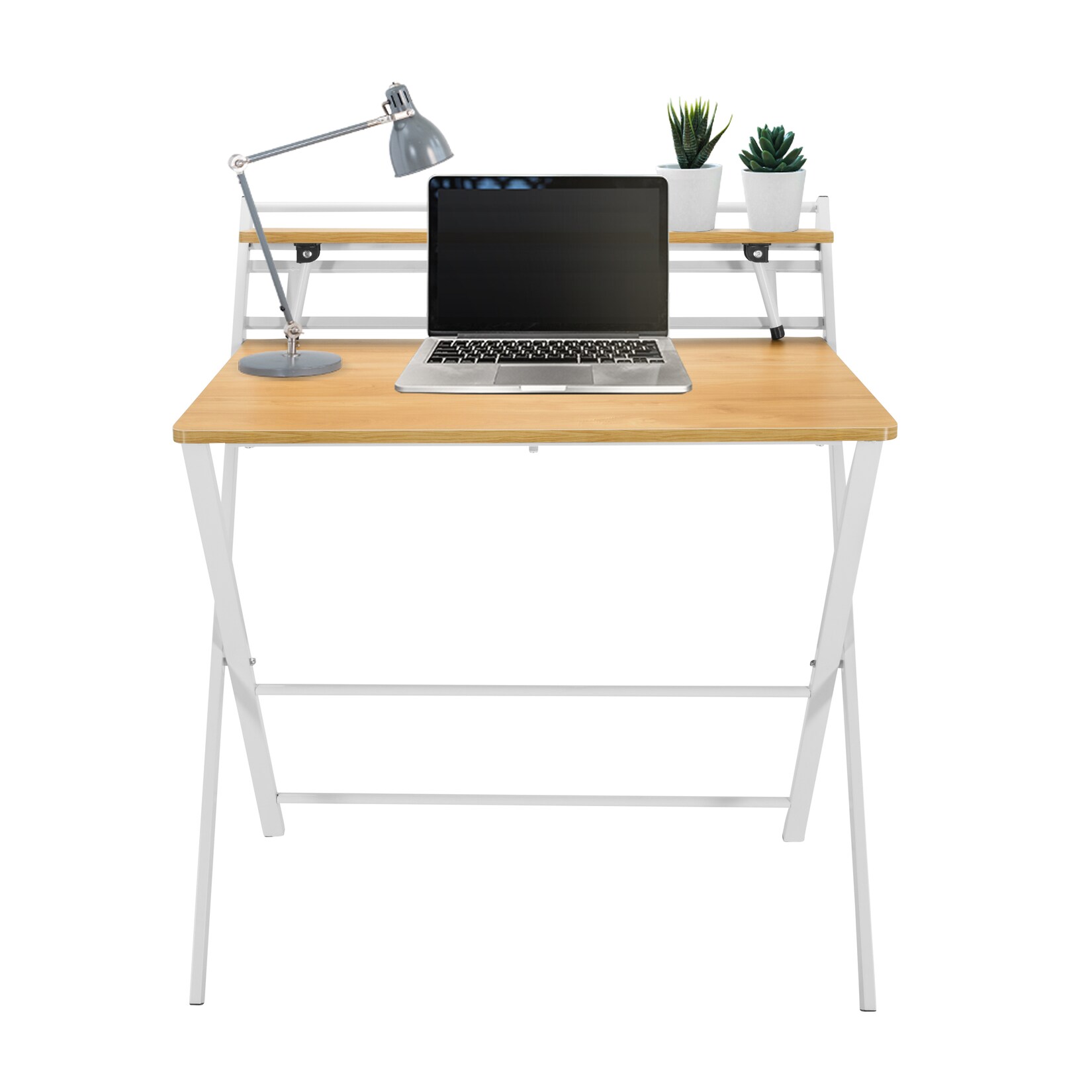 hjh OFFICE Klappschreibtisch EASY CLAP Melaminharzbeschichtete Spanplatte, Metall | 04064323020172