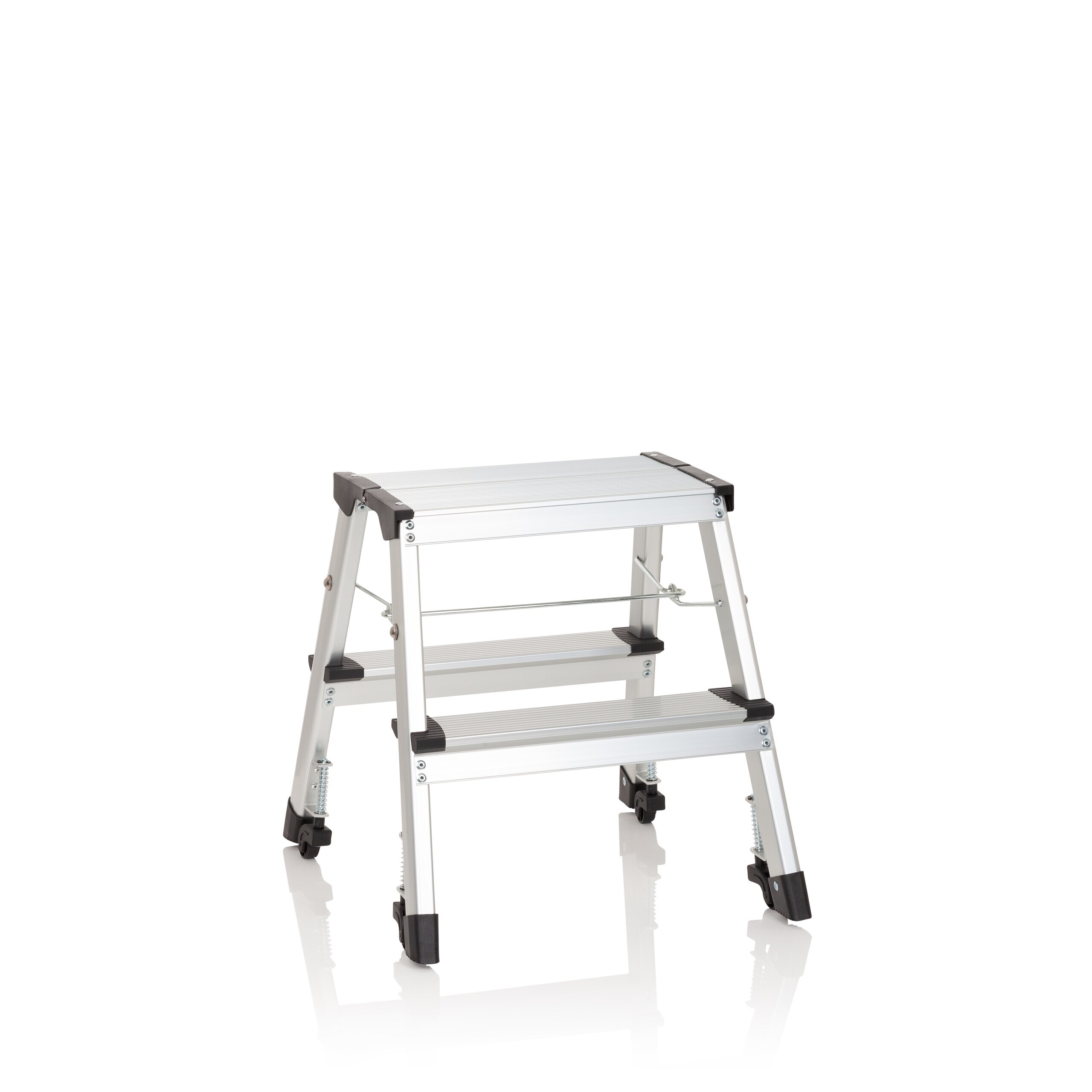 hjh OFFICE Klappleiter SOLID VI Aluminium - Bild 1