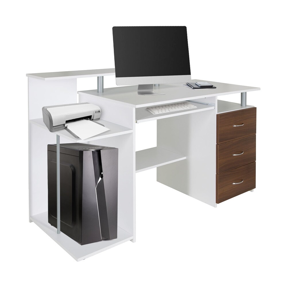 hjh OFFICE Schreibtisch WORKSPACE H IV Melaminharzbeschichtete Spanplatte, Gestell pulverbeschichteter Stahl | 04064323015031