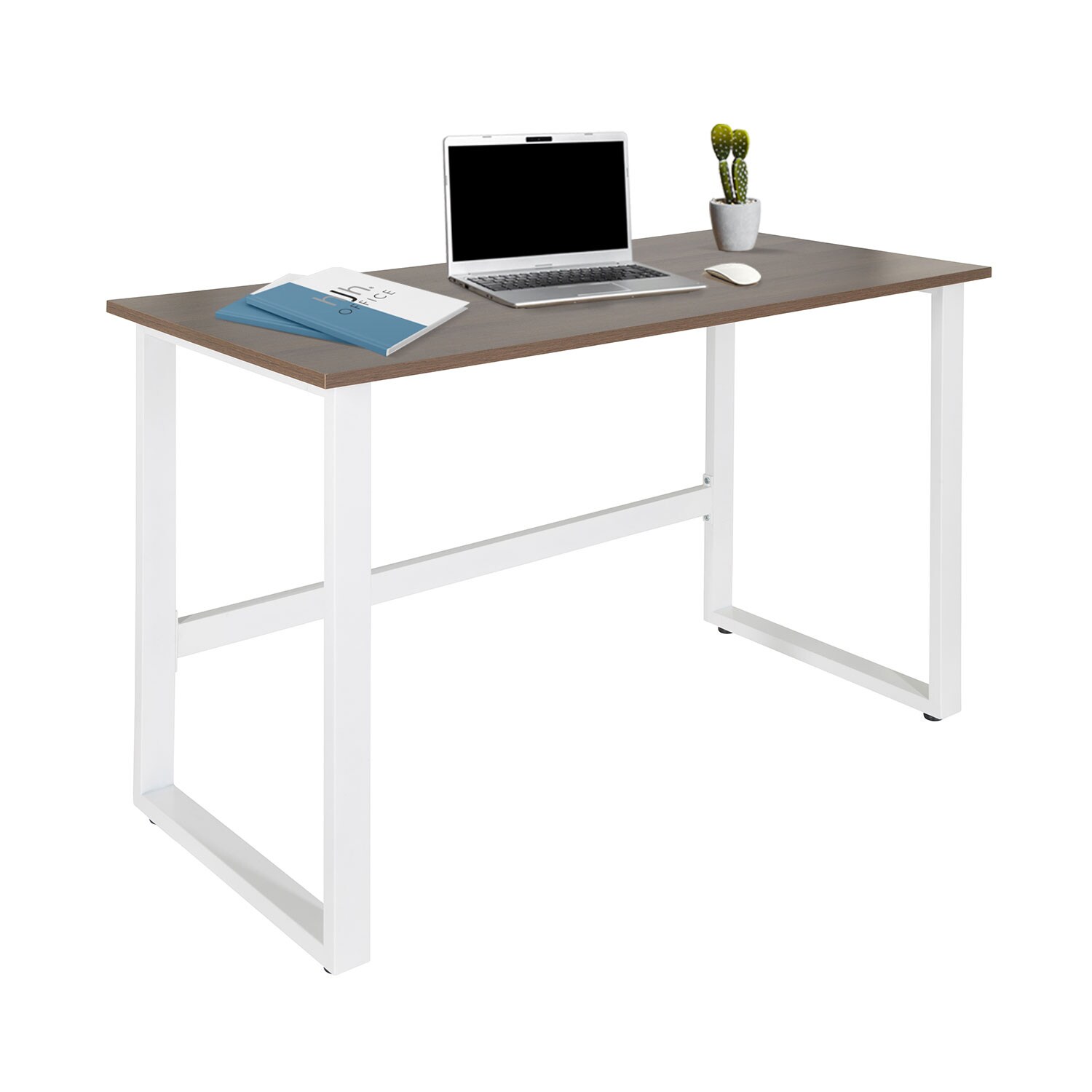 hjh OFFICE Schreibtisch WORKSPACE LIGHT I Melaminharzbeschichtete Spanplatte, Gestell pulverbeschichteter Stahl