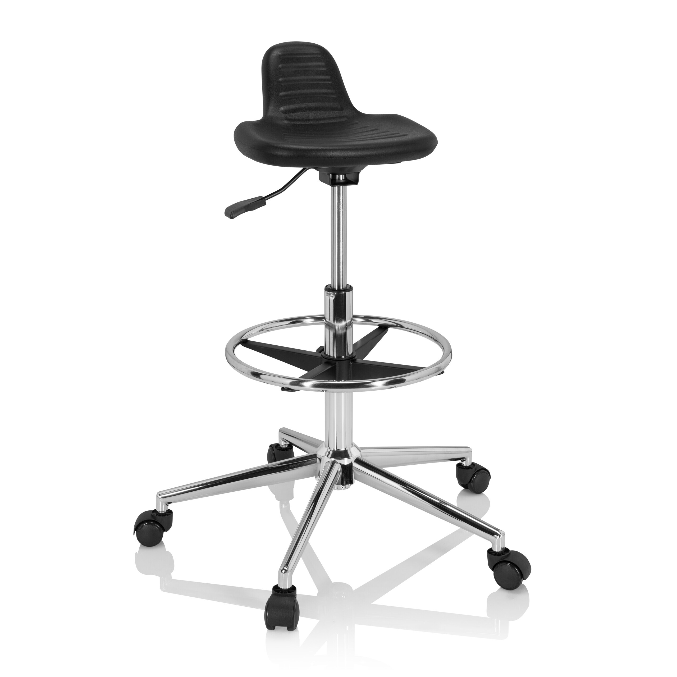 hjh OFFICE Drehhocker TOP WORK 03 I Hartschaum ohne Armlehnen - Bild 1