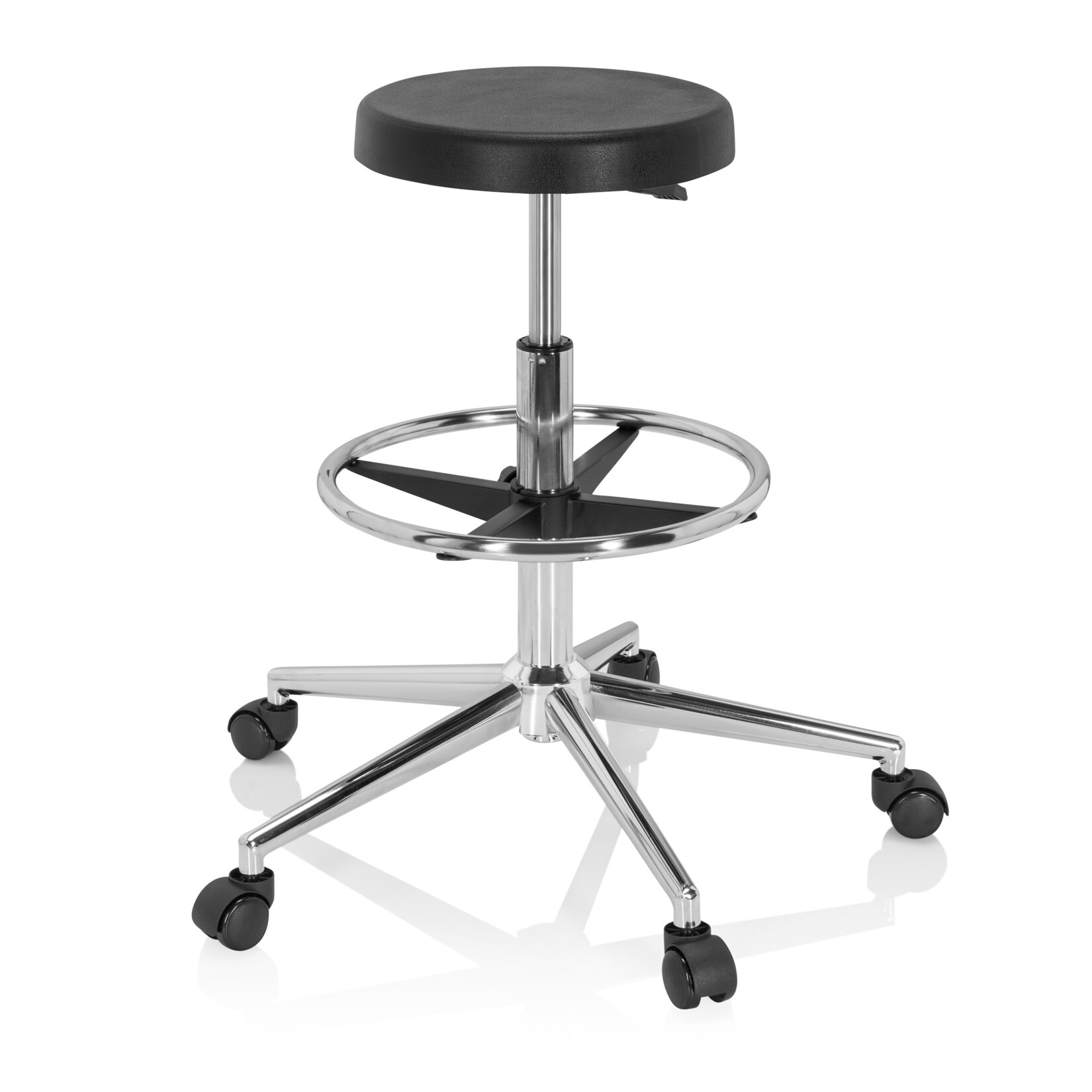 hjh OFFICE Drehhocker TOP WORK 14 I Hartschaum ohne Armlehnen | 04064323017042