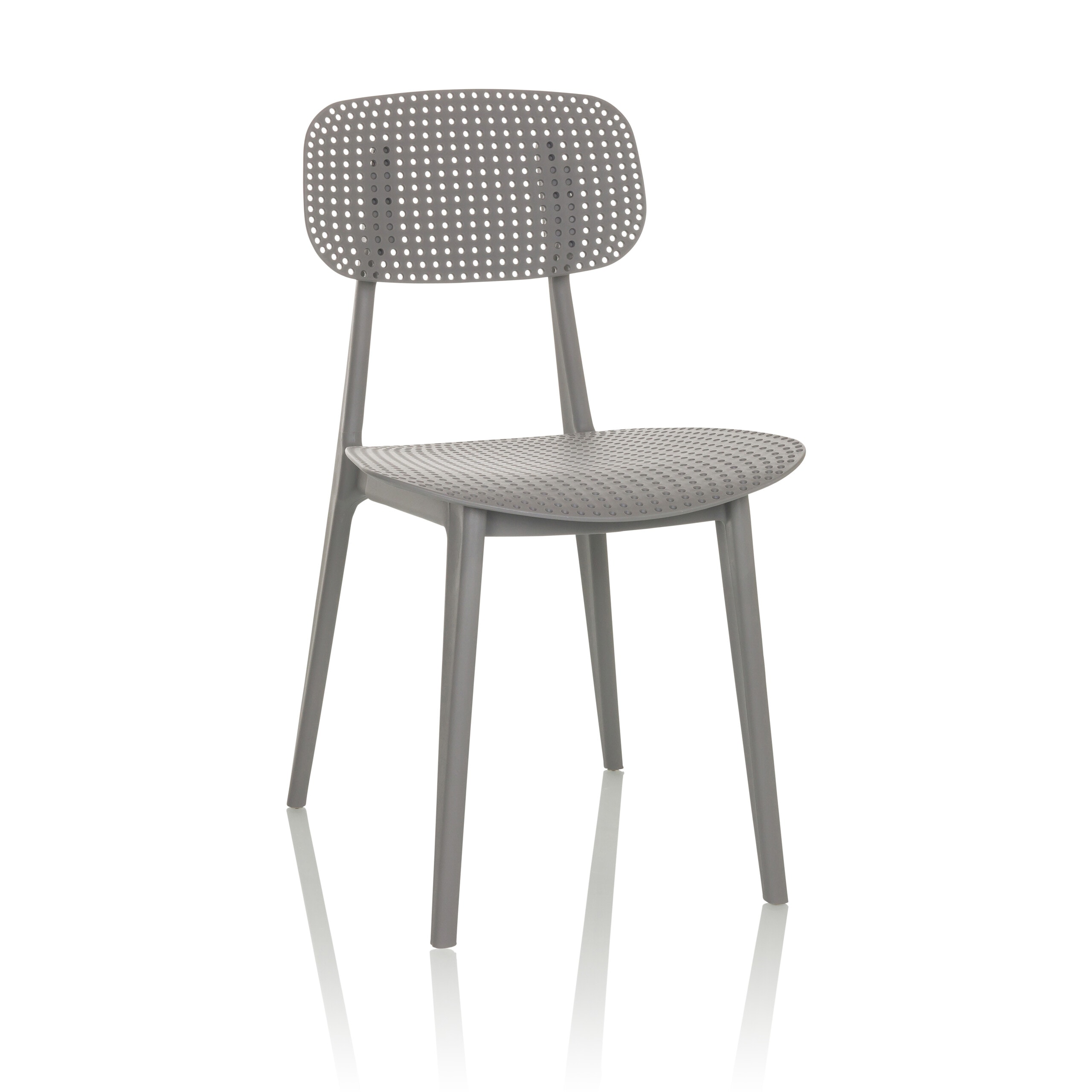 hjh OFFICE Outdoor Stuhl ARTIFO HOL Kunststoff ohne Armlehnen - Bild 1