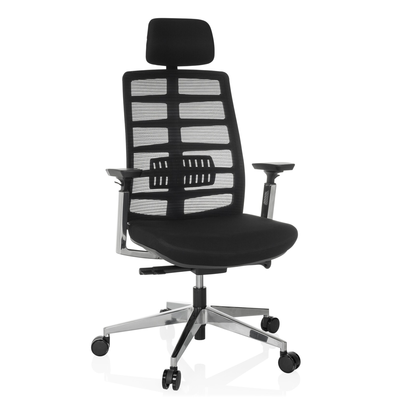 hjh OFFICE High End Bürostuhl SPINIO ELITE Stoff/Netzstoff mit Armlehnen (höhenverstellbar) | 04064323039112