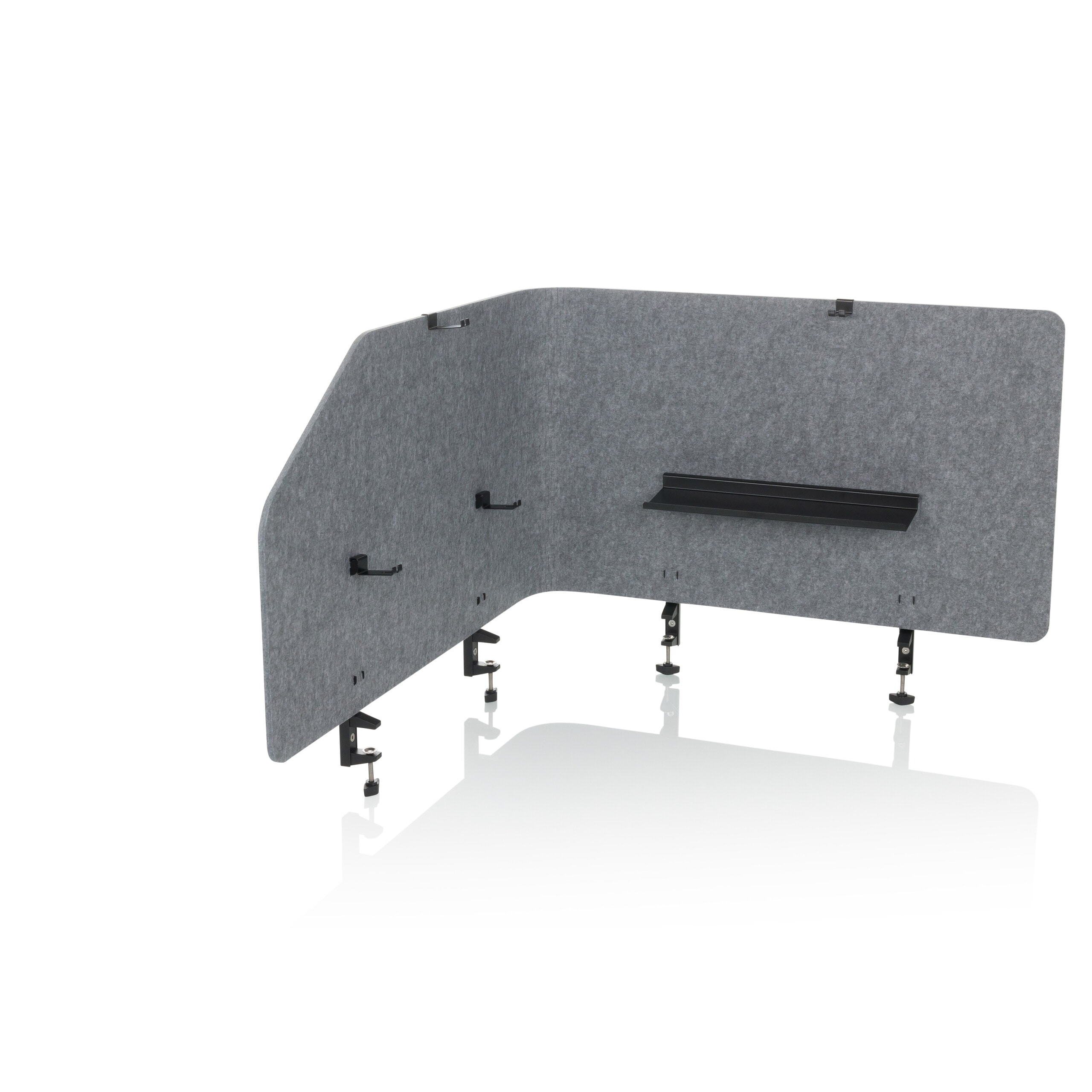 hjh OFFICE Tischtrennwand FLEXMIUT T TOP Kunststoff, Stoff - Bild 1