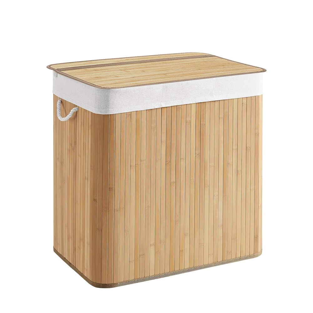 hjh LIVING Wäschekorb FALSTER XXL B Bambus, Stoff | 04064323107828