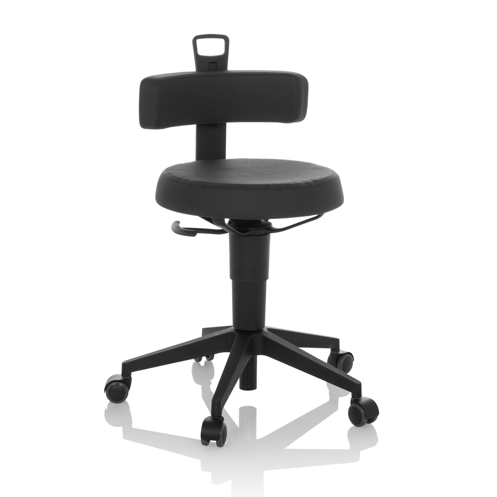hjh OFFICE Drehhocker TOP WORK FLEX PU Kunstleder ohne Armlehnen