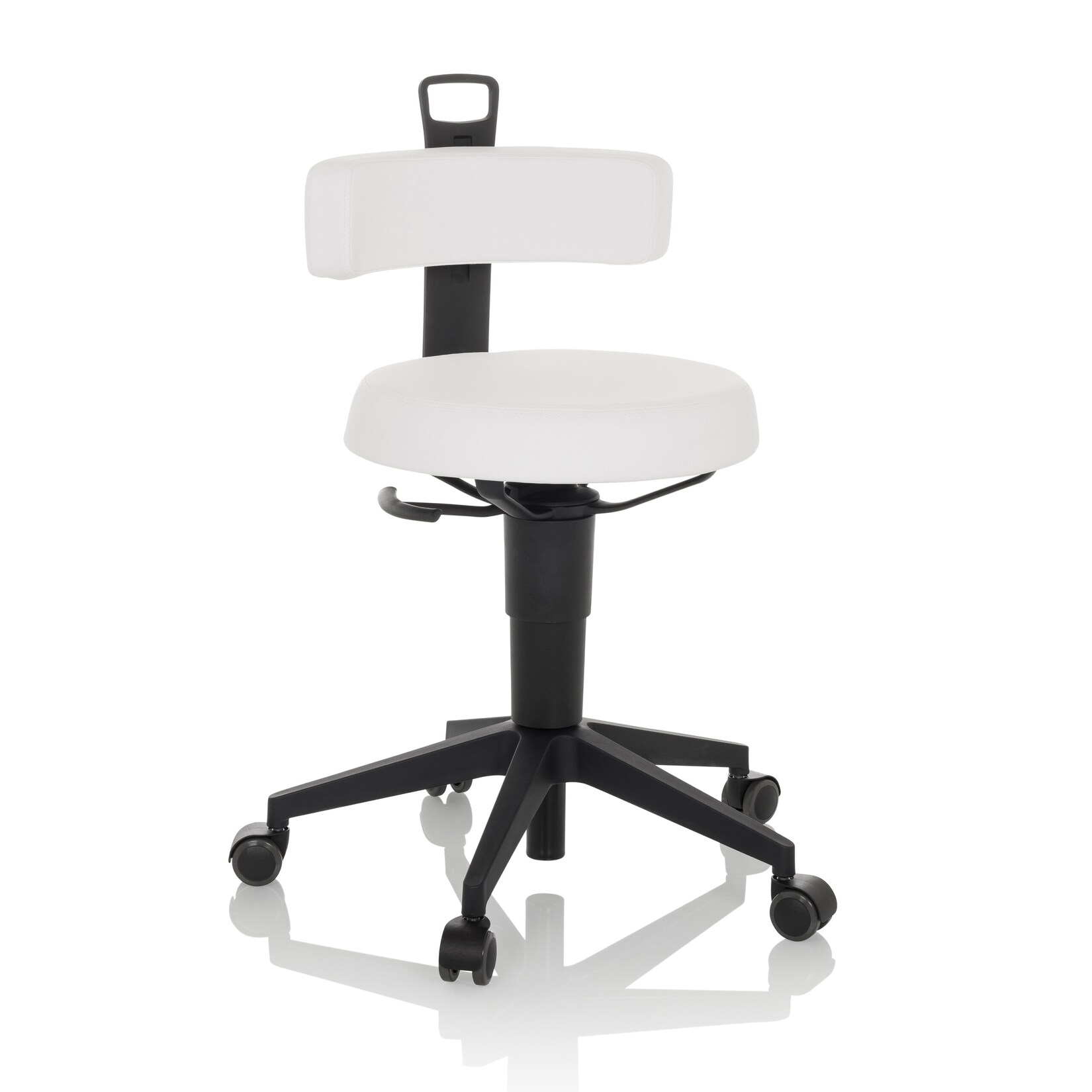 hjh OFFICE Drehhocker TOP WORK FLEX PU Kunstleder ohne Armlehnen