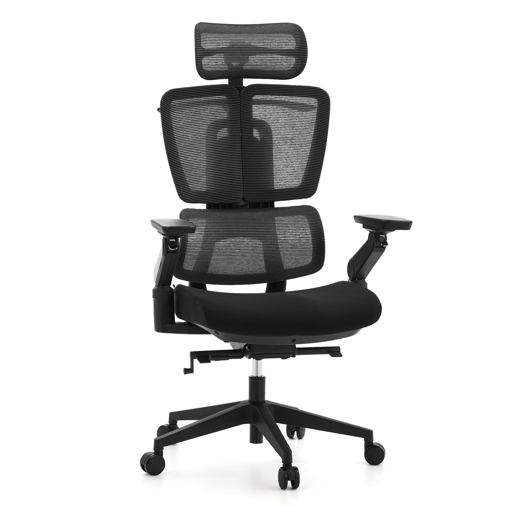 hjh OFFICE Profi Bürostuhl Ergo U2 Flex3 Stoff / Netzstoff mit Armlehnen (höhenverstellbar) | 04064323108399