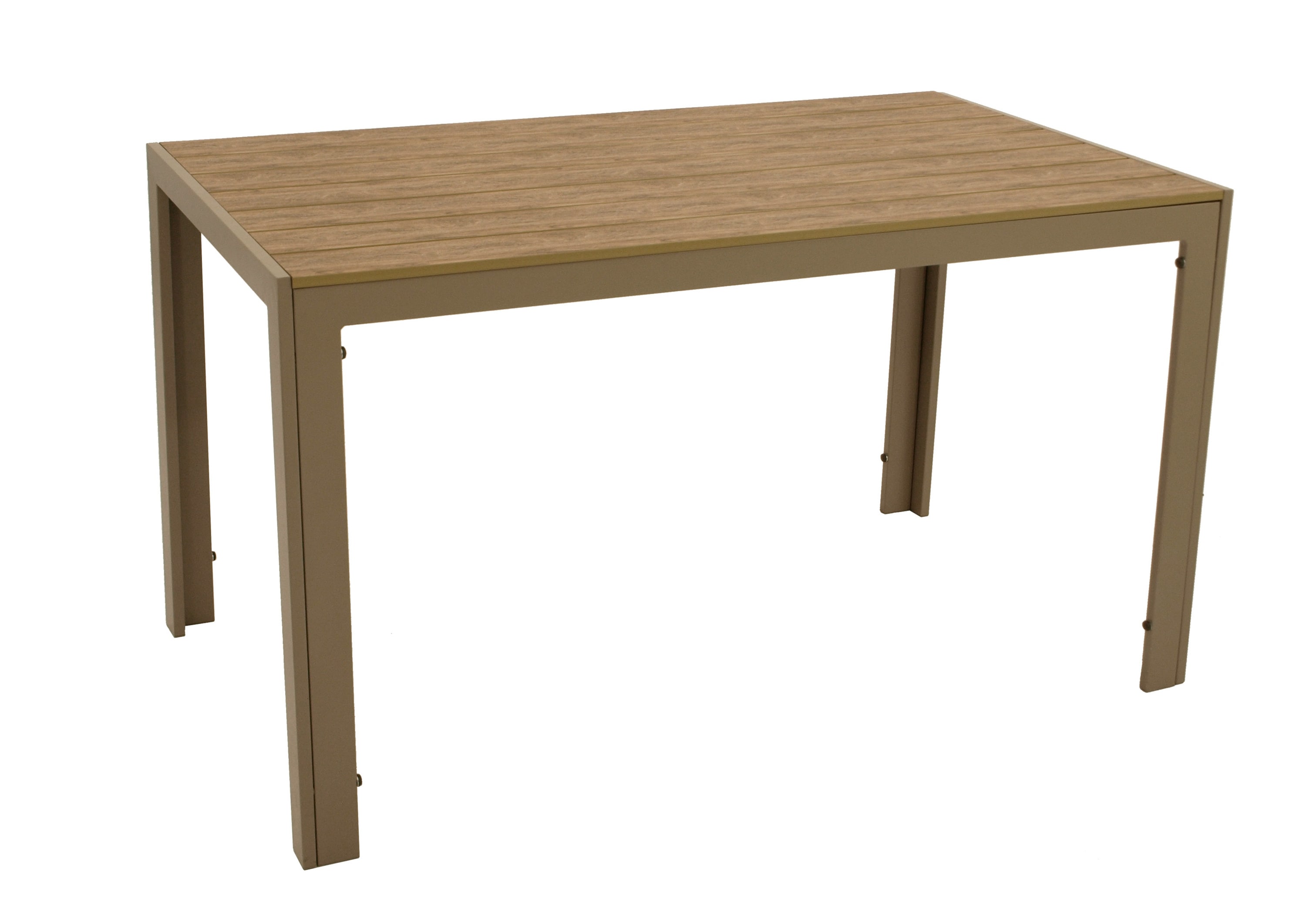 DEGAMO Tisch SORANO 125x70cm, Alu champagner + Kunstholz braun - Bild 1