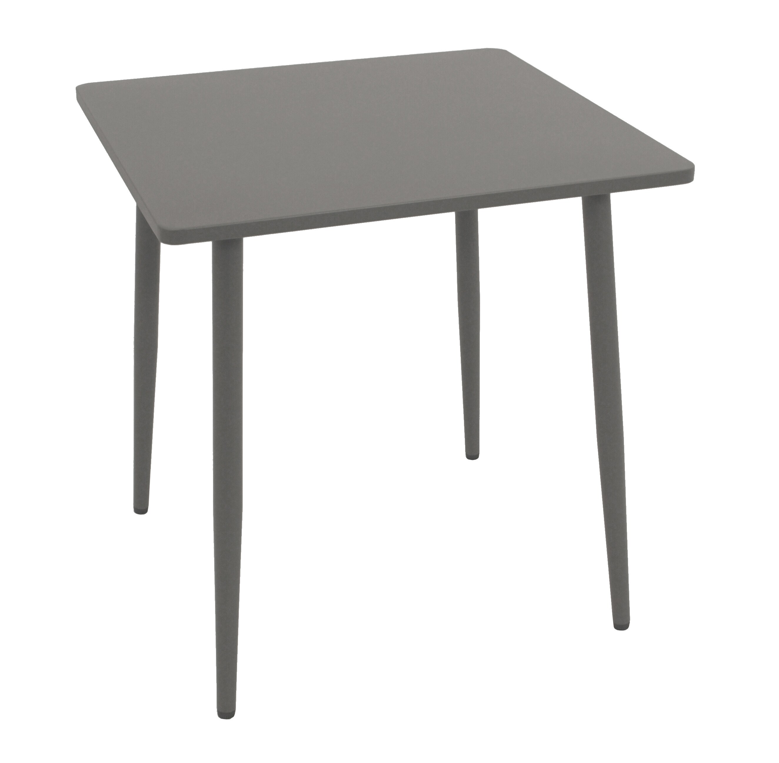DEGAMO Bistrotisch DENVER 70x70cm quadratisch, Metall grau - Bild 1