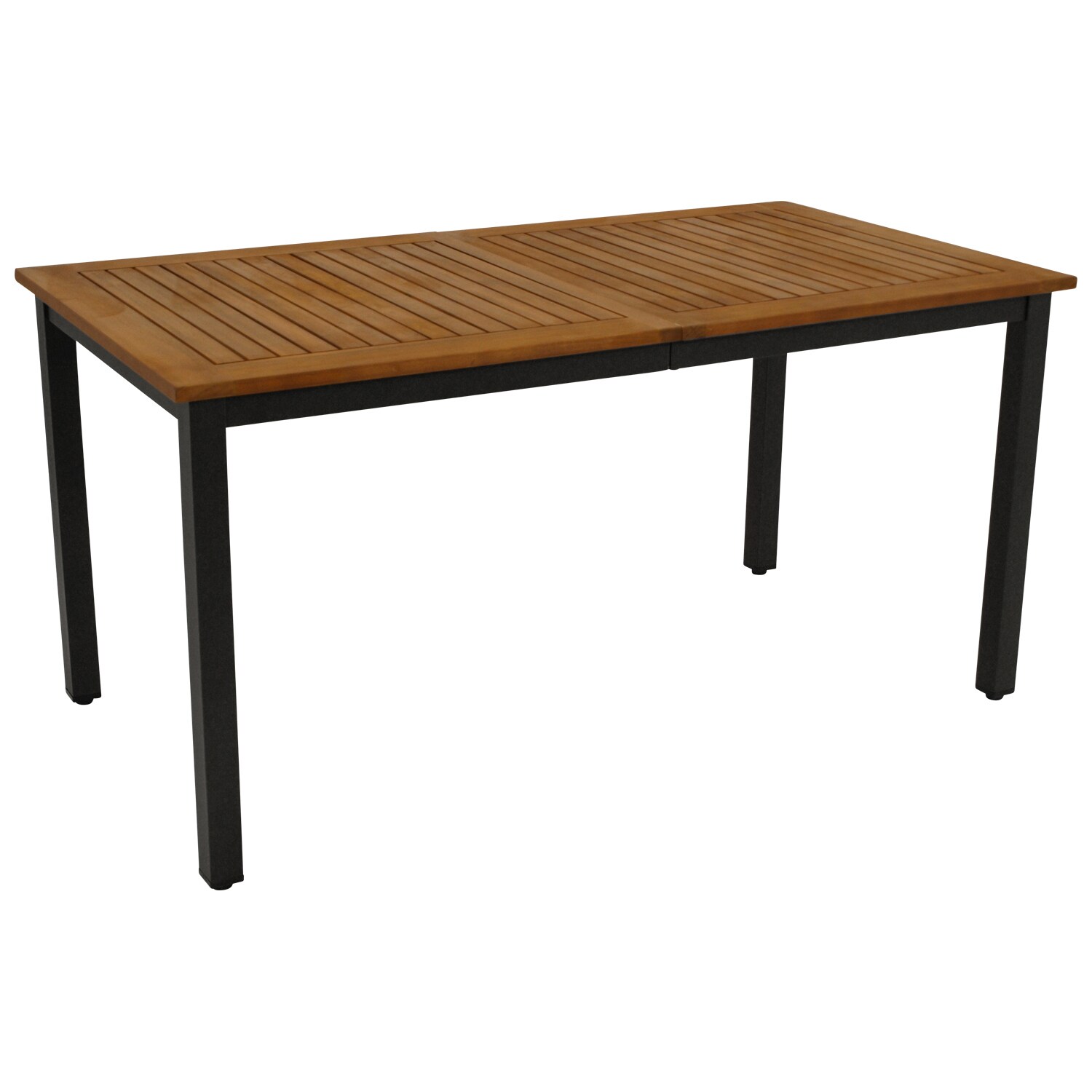 DEGAMO Tisch RAGUSA 150x80cm, Stahl anthrazit + Akazie geölt, FSC-zertifiziert | 04050747234714