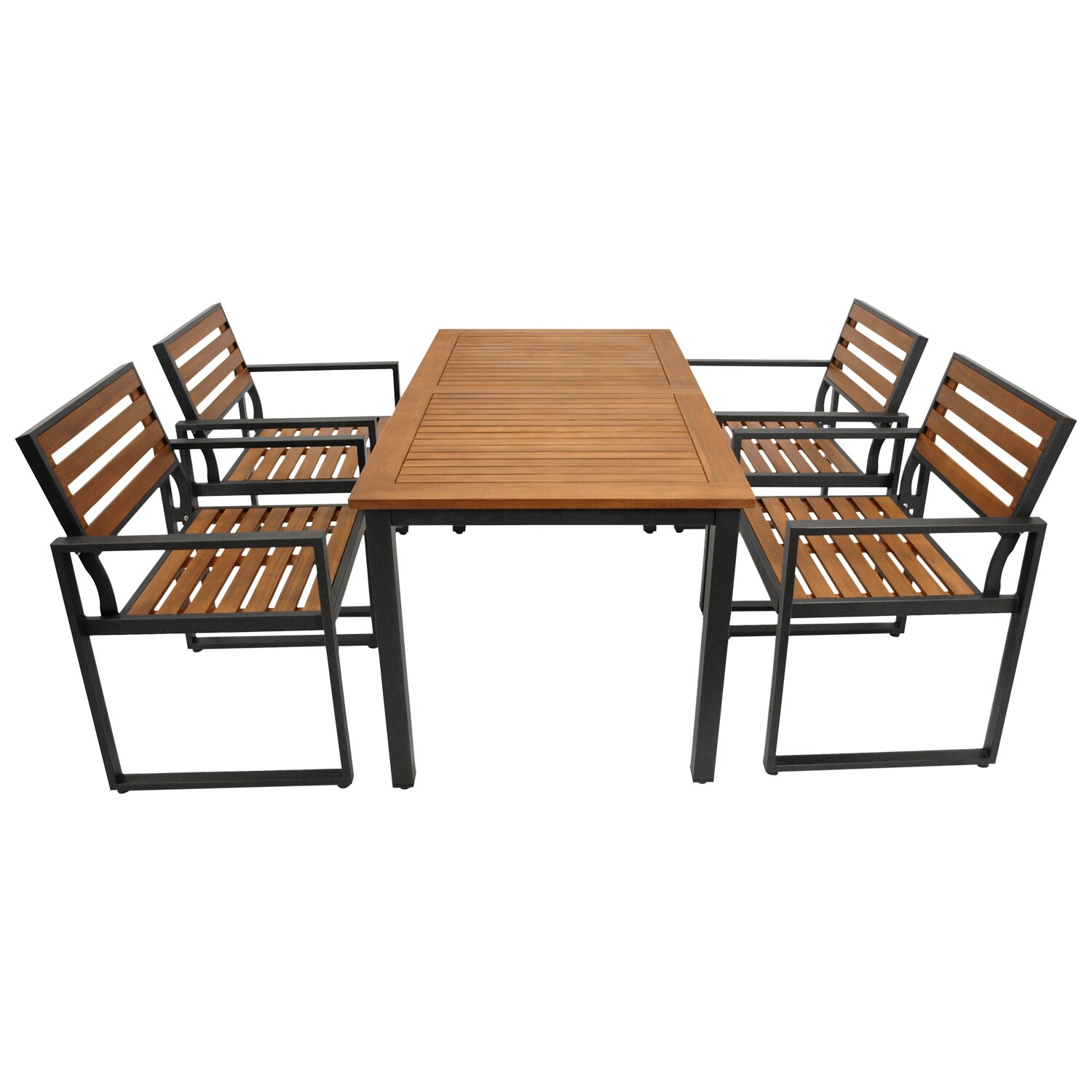 DEGAMO Garnitur RAGUSA 5-teilig, Stahl + Akazie geölt, FSC-zertifiziert | 04050747234813