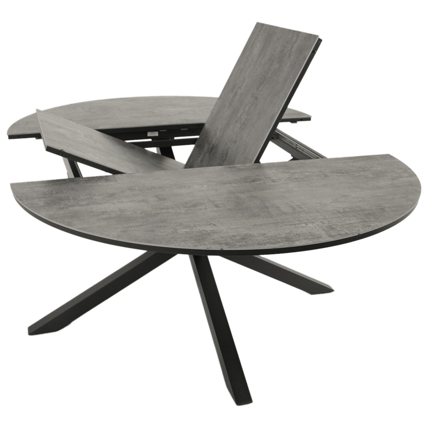 DEGAMO Ausziehtisch LYON 140cm/200x140cm, Aluminium anthrazit + ECP-Kunststoff hellgrau | 04050747556212