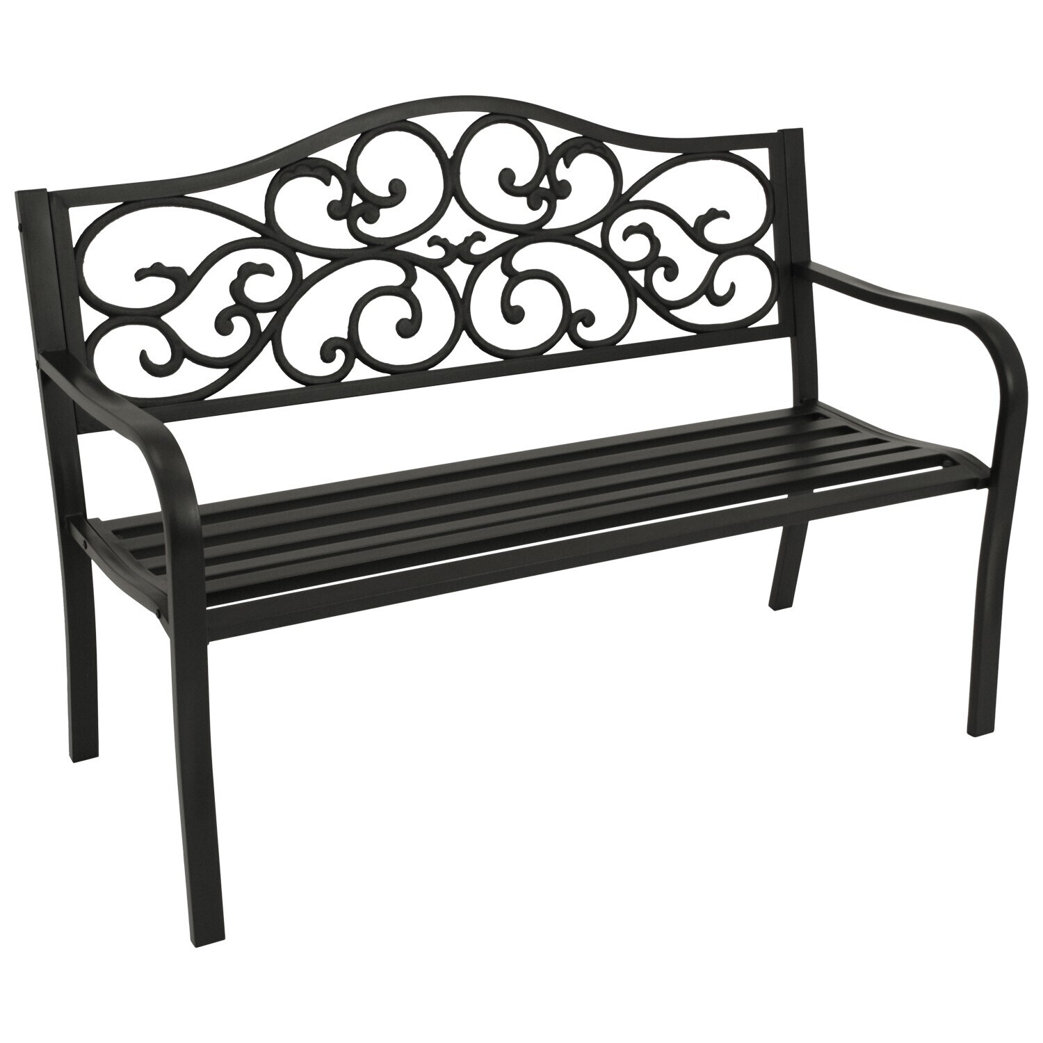 DEGAMO Bank MANCHESTER 2-sitzer, Metall schwarz | 04050747104147