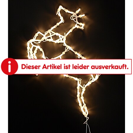 DEGAMO Weihnachtssilhouette Rentier mit 50 LED, warmweiss - Bild 1
