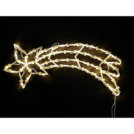 DEGAMO Weihnachtssilhouette Sternschnuppe mit 50 LED, warmweiss - Bild 1