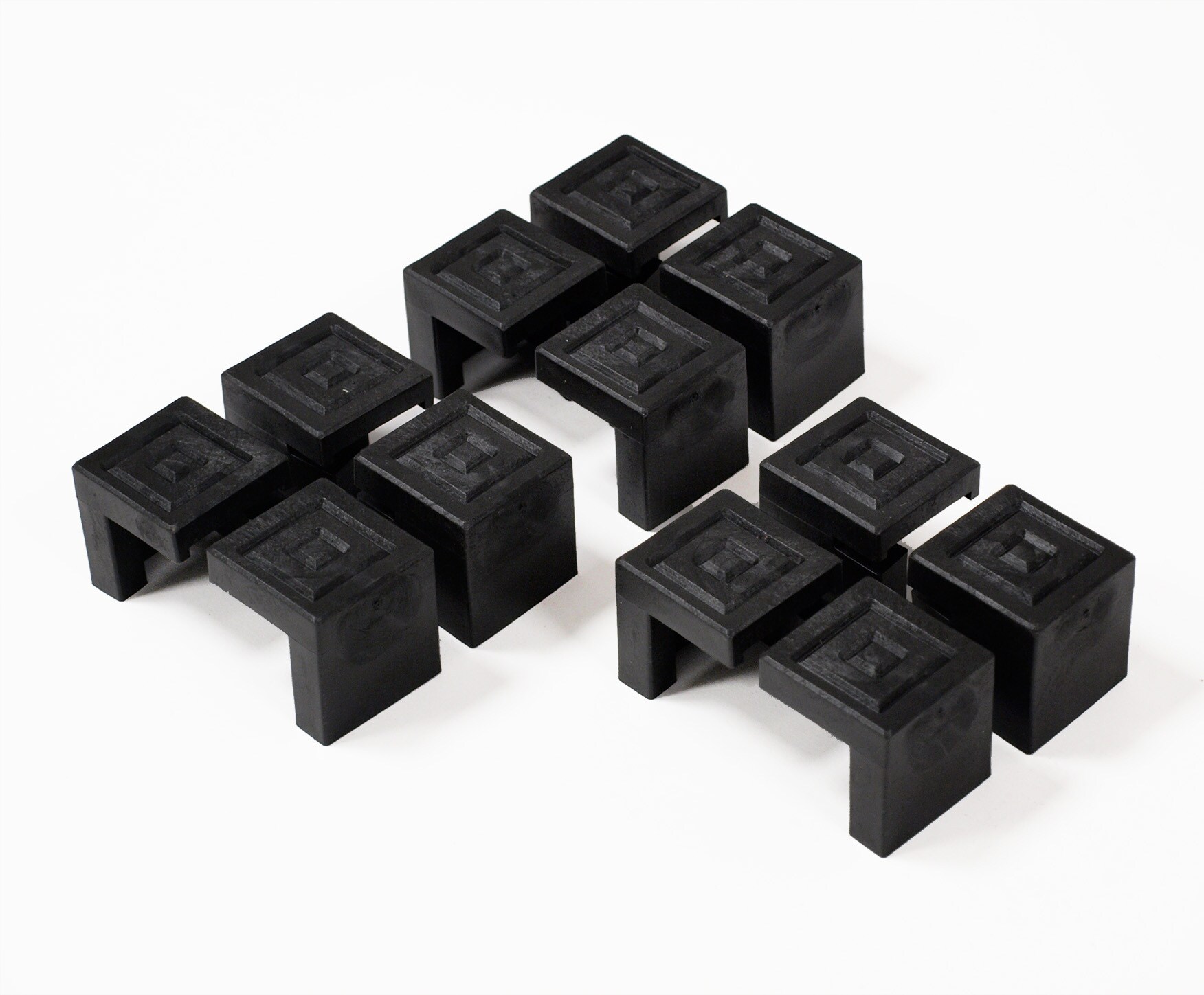 DEGAMO Bodenschoner Satz f&uuml;r Festzeltgarnituren aus Kunststoff, 12 st&uuml;ck - Bild 1