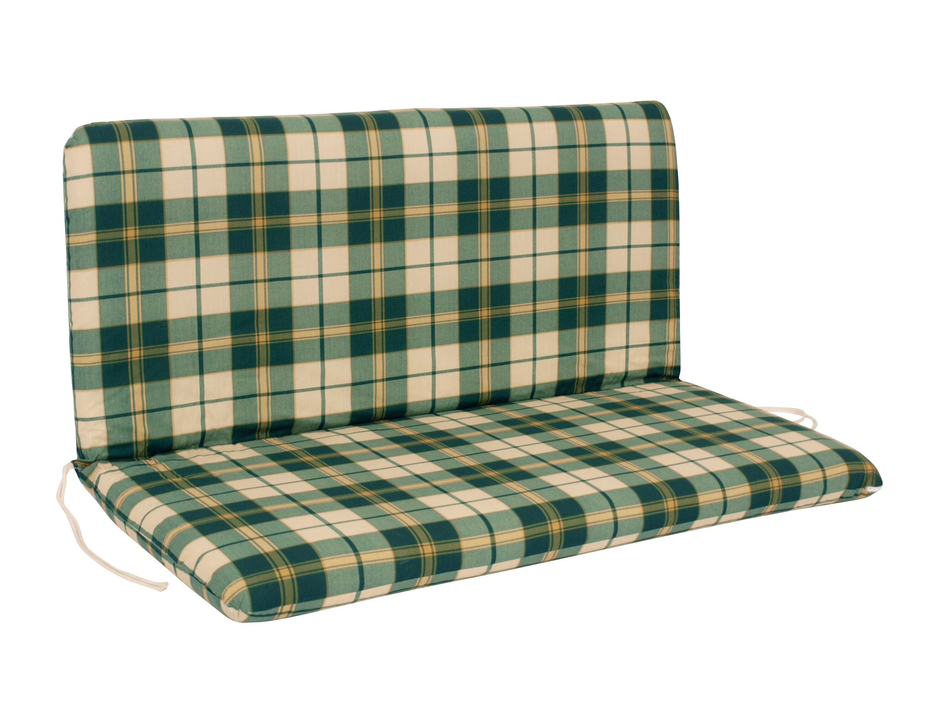 DEGAMO Auflage BOSTON f&uuml;r Bank 2-sitzer, gr&uuml;n/beige kariert - Bild 1