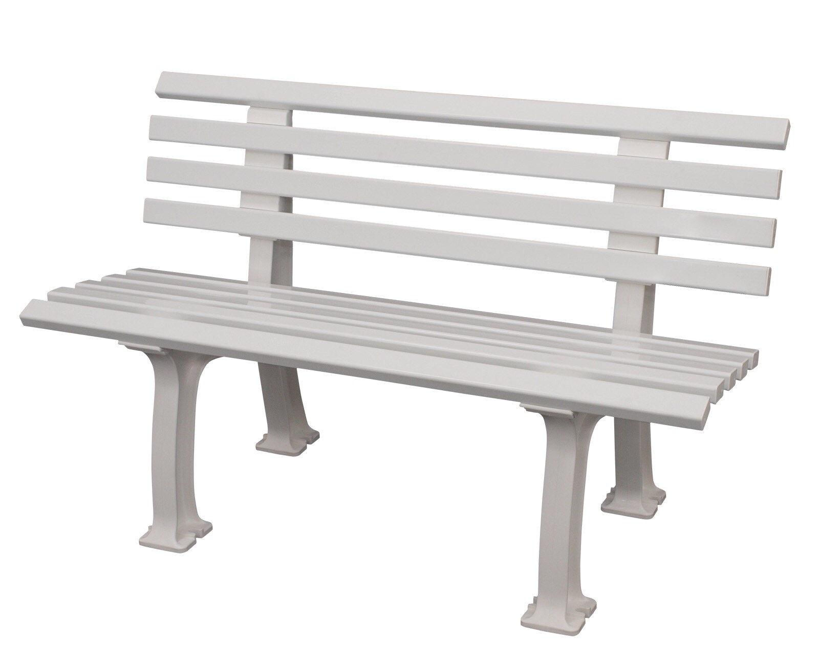 gartenmoebel-einkauf Bank IBIZA 2-sitzer, Kunststoff weiss - Bild 1