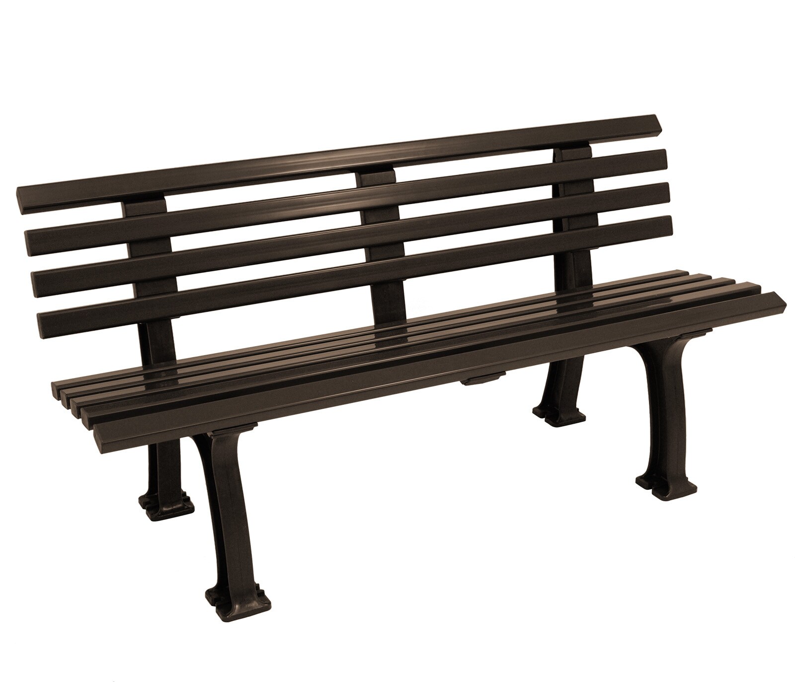 gartenmoebel-einkauf Bank SYLT 3-sitzer, Kunststoff braun