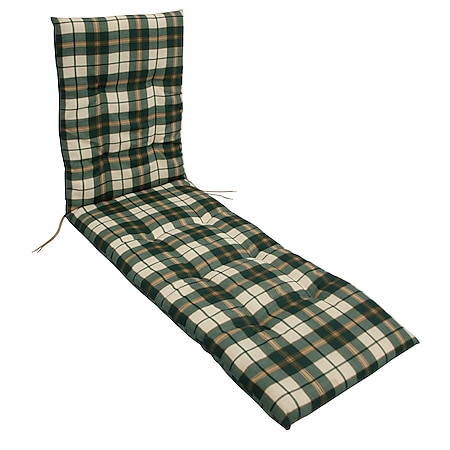 DEGAMO Auflage BOSTON für Deckchair, grün/beige kariert - Bild 1