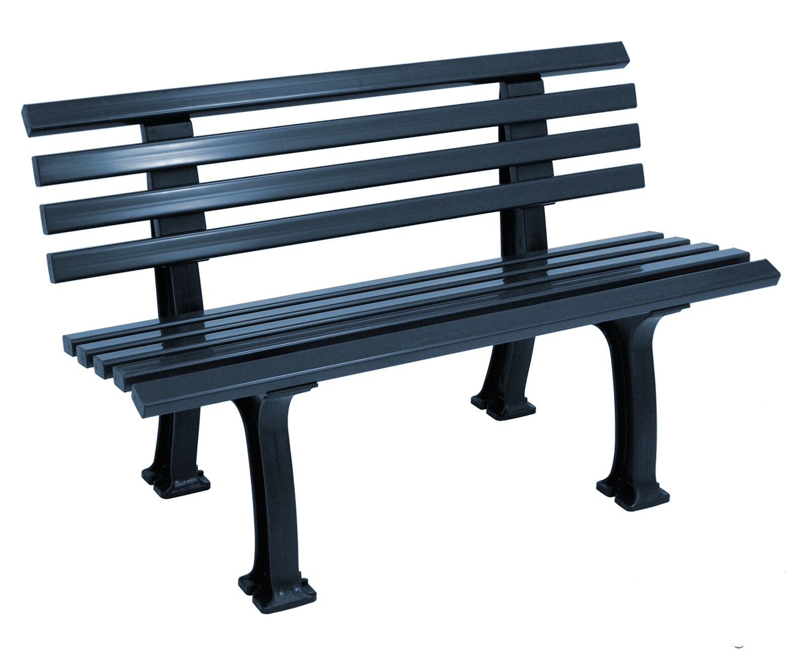 gartenmoebel-einkauf Bank  IBIZA 2-sitzer, Kunststoff blau - Bild 1