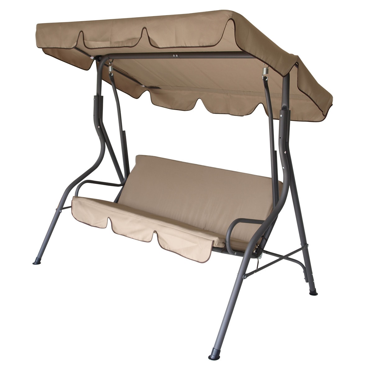 DEGAMO Hollywoodschaukel FLORIDA 3-sitzer, grau/creme - Bild 1